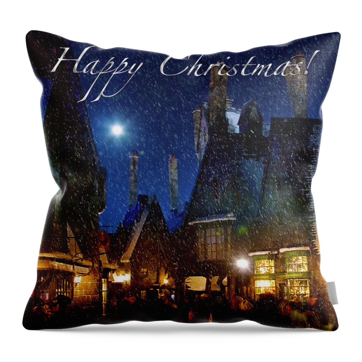 Harry Potter Throw Pillow featuring the photograph Christmas at Hogsmeade by Mark Andrew Thomas