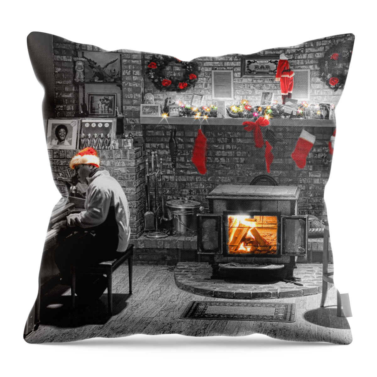 Christmas Throw Pillow featuring the photograph Christmas Eve Magic by James BO Insogna