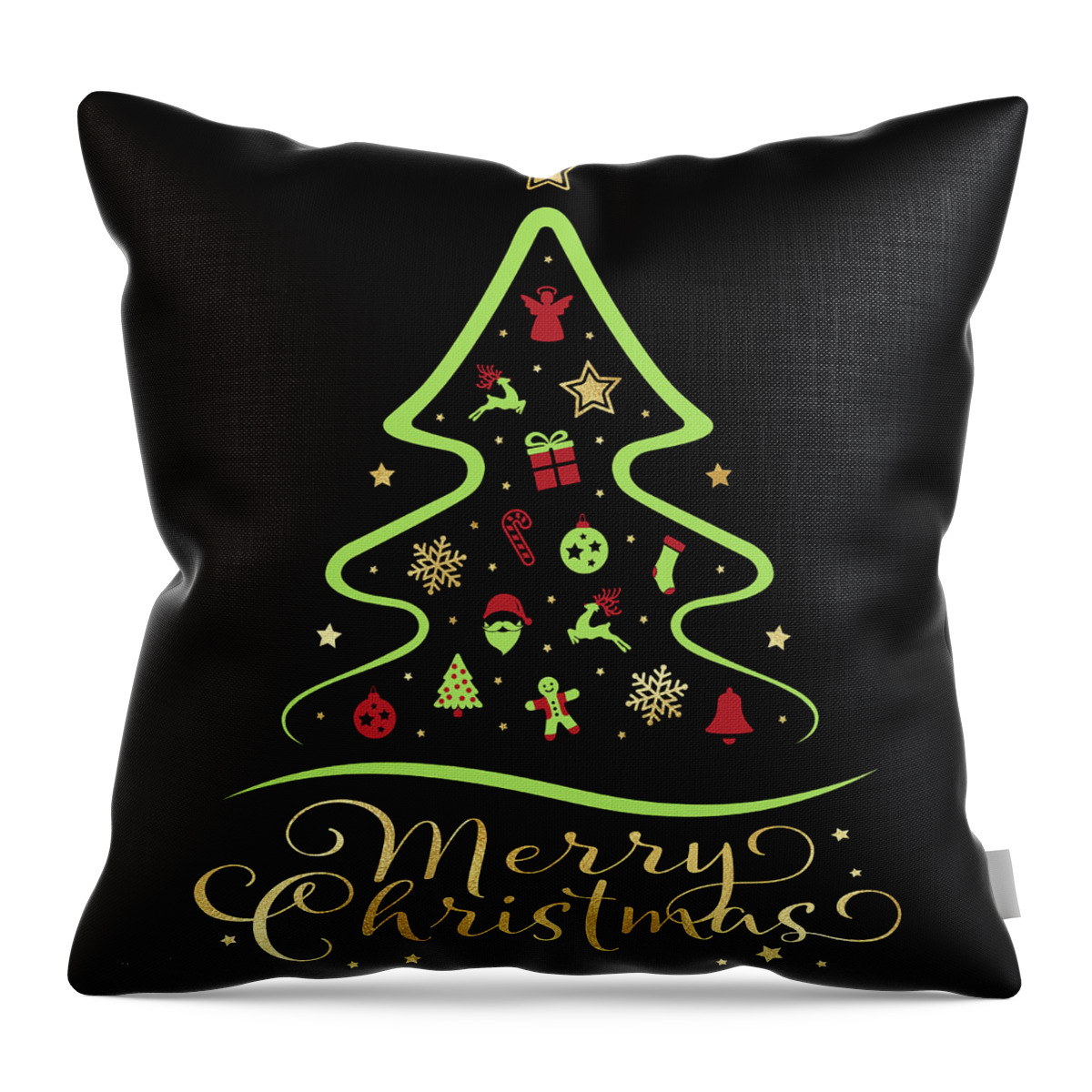 Christmas Throw Pillow featuring the digital art Christmas Fun 1 by Jean Plout