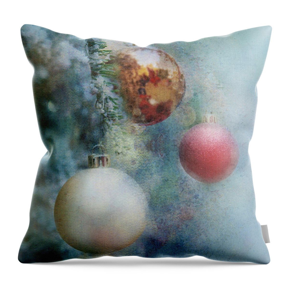 Christmas Throw Pillow featuring the photograph Christmas - Ornaments by Nikolyn McDonald