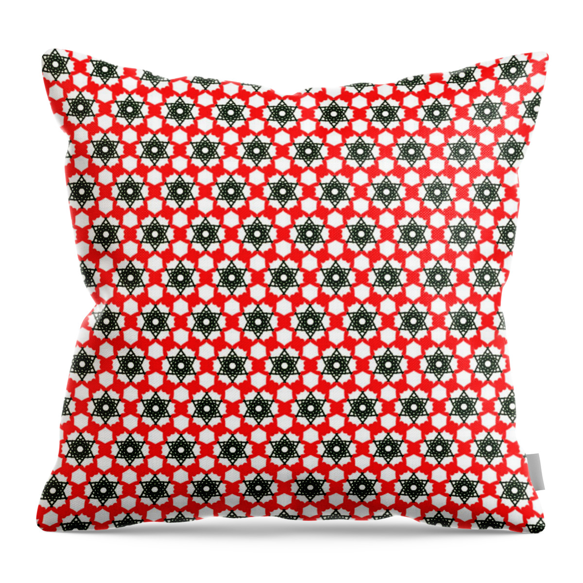 Christmas Throw Pillow featuring the digital art Christmas Paper Pattern by Becky Herrera