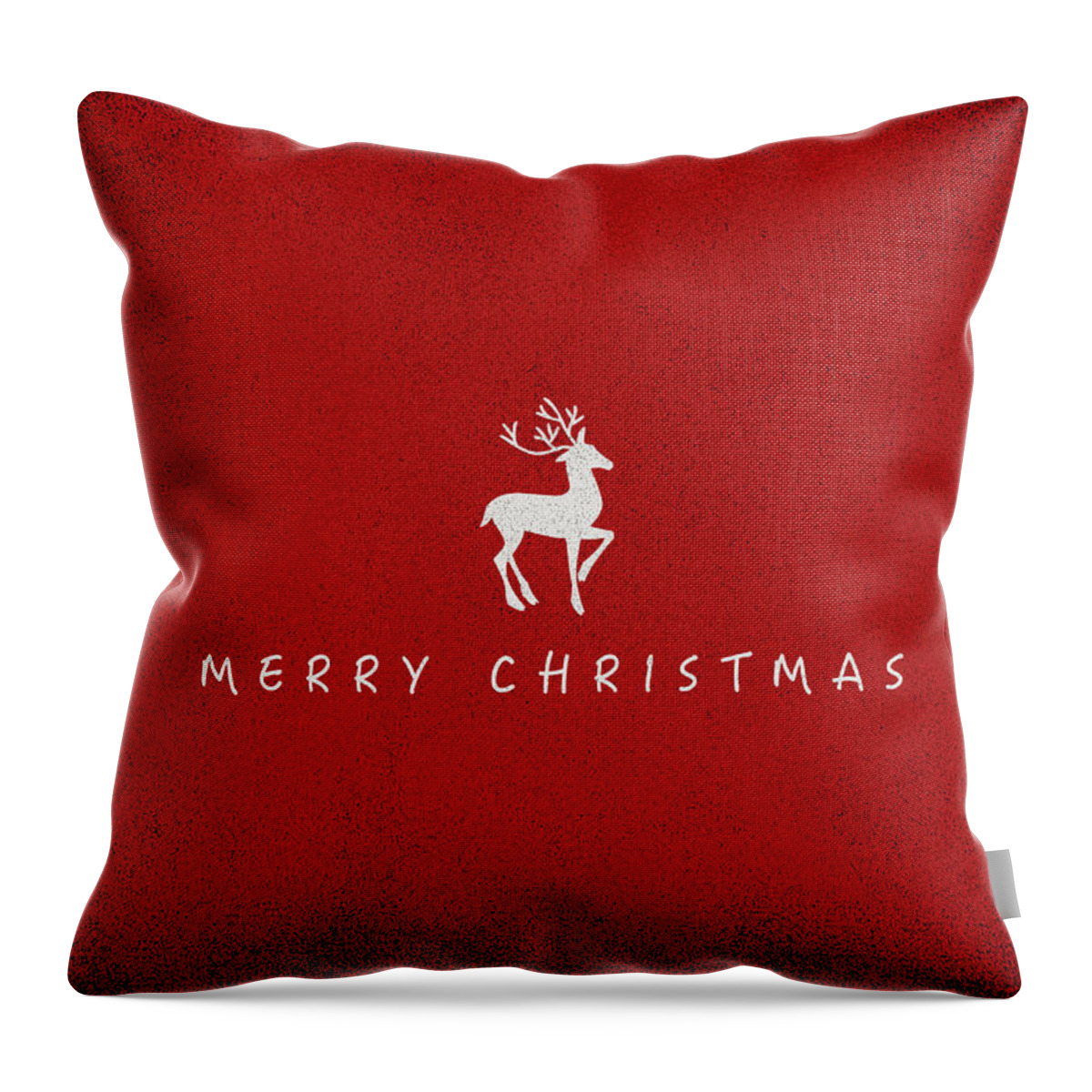 Christmas Throw Pillow featuring the digital art Christmas series Christmas Deer by Kathleen Wong