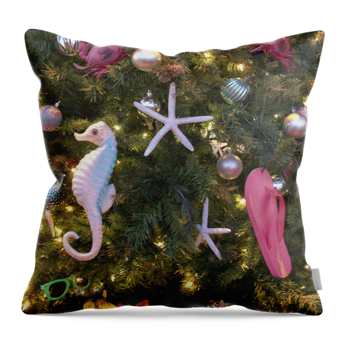 Christmas Throw Pillow featuring the photograph Christmas Tree in Paradise by Robert Wilder Jr