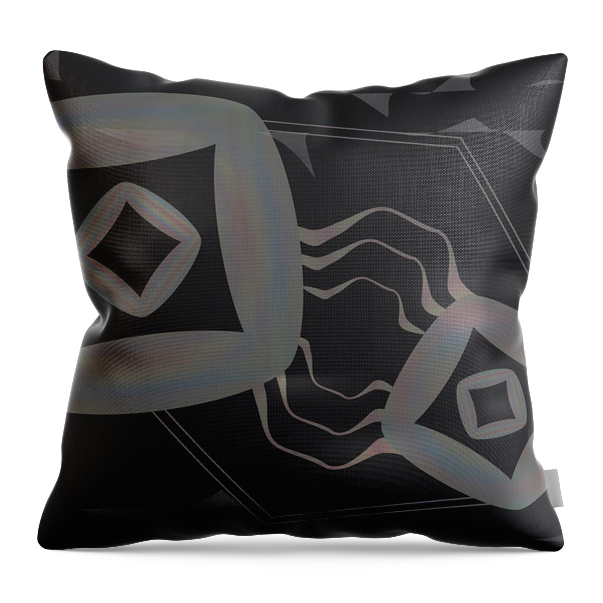 Locket Throw Pillow featuring the digital art Chromoid by Kevin McLaughlin