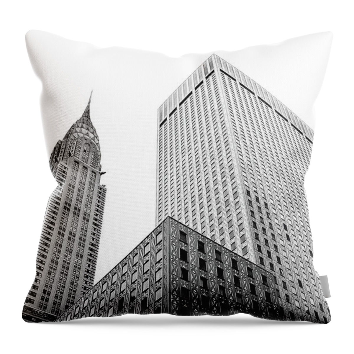 Abstract Throw Pillow featuring the photograph Chrystler Lofts by Rennie RenWah
