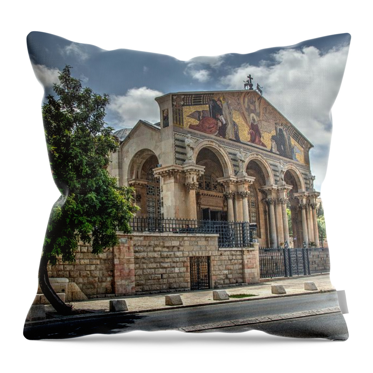 Apostles Throw Pillow featuring the photograph Church of All Nations 2 by Dimitry Papkov