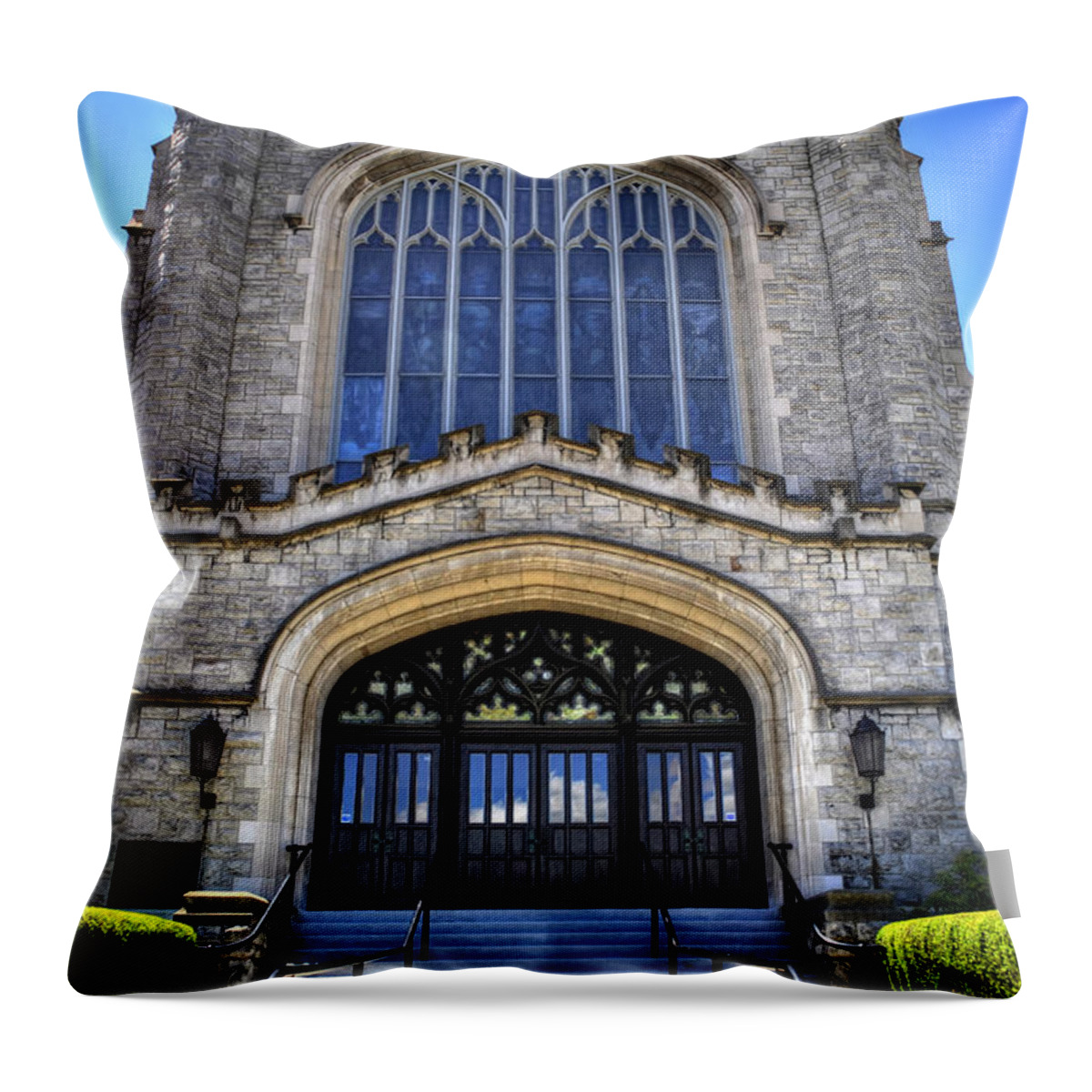 Buffalo Throw Pillow featuring the photograph Church On Main II by Michael Frank Jr