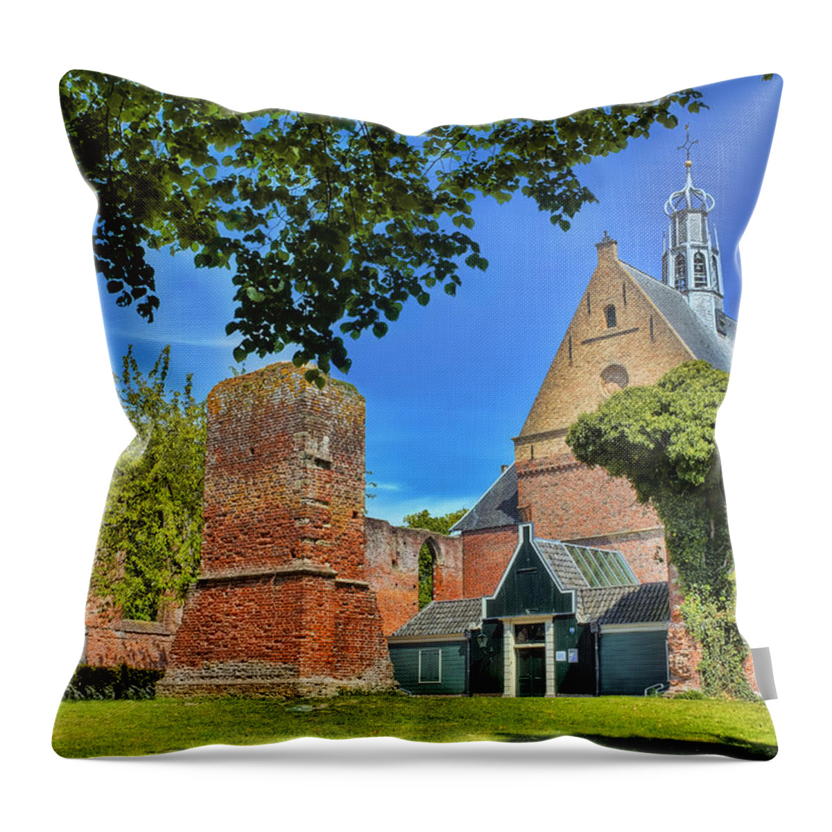 Garden Throw Pillow featuring the photograph Churchyard by Nadia Sanowar