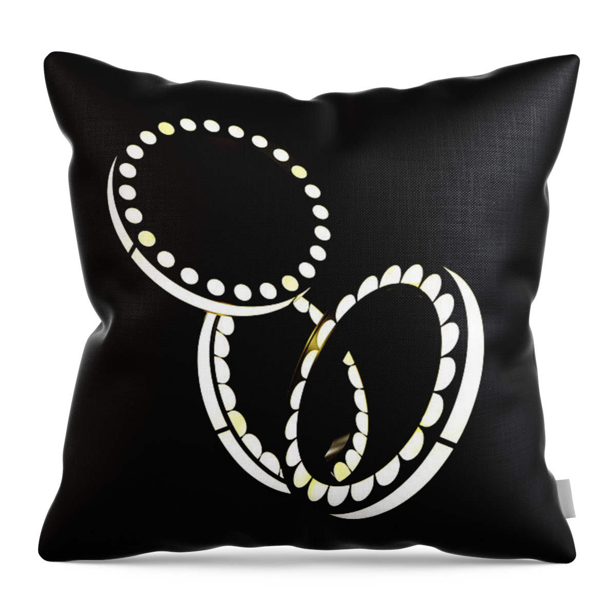 Close-up Throw Pillow featuring the photograph Circles of Light Abstract by Sheila Brown