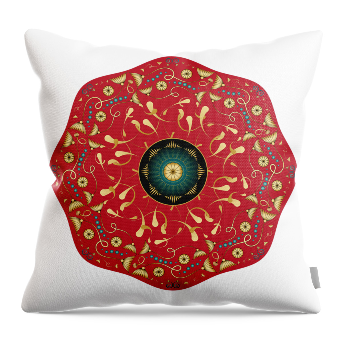 Mandala Throw Pillow featuring the digital art Circularium No. 2736 by Alan Bennington