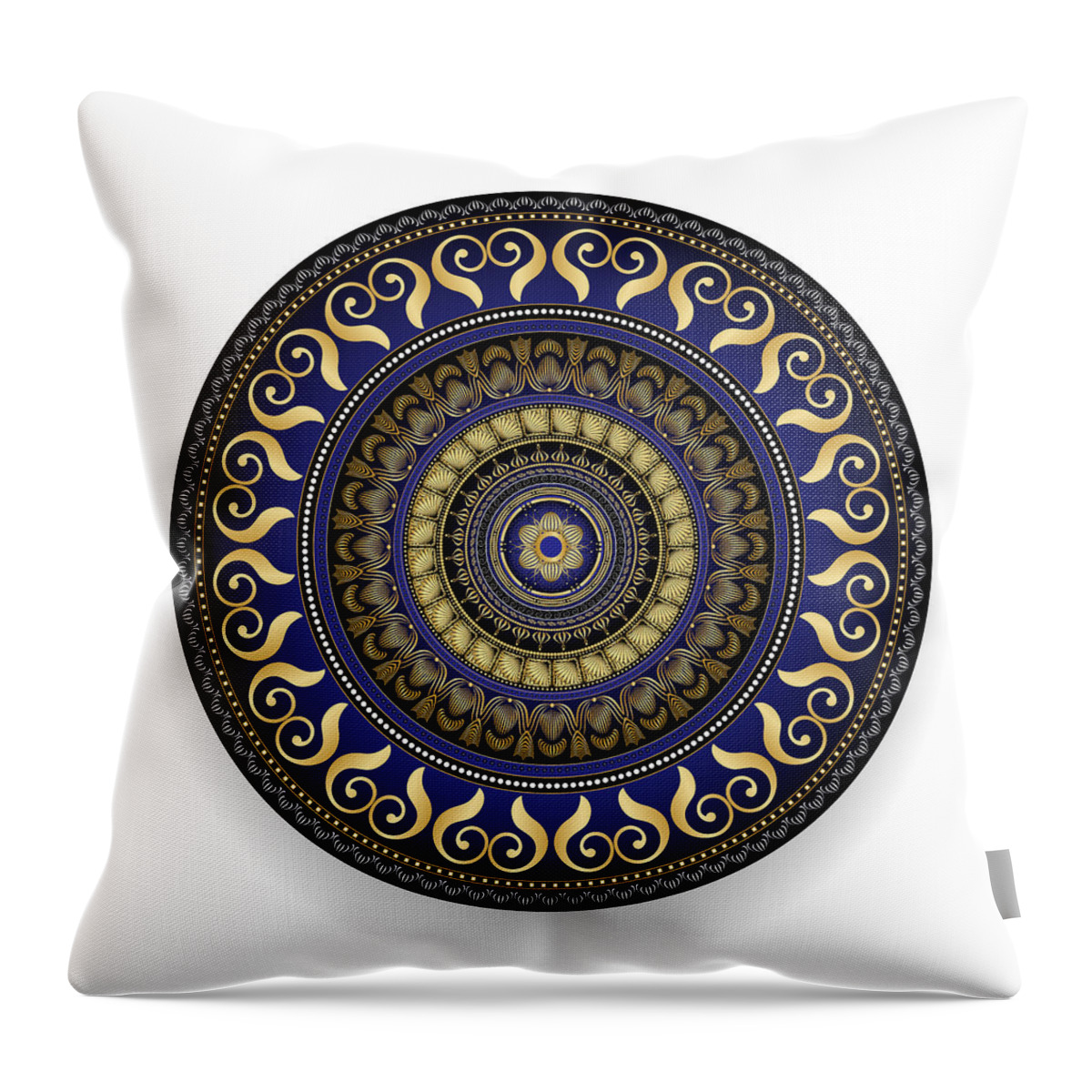 Mandala Throw Pillow featuring the digital art Circulosity No 2876 by Alan Bennington