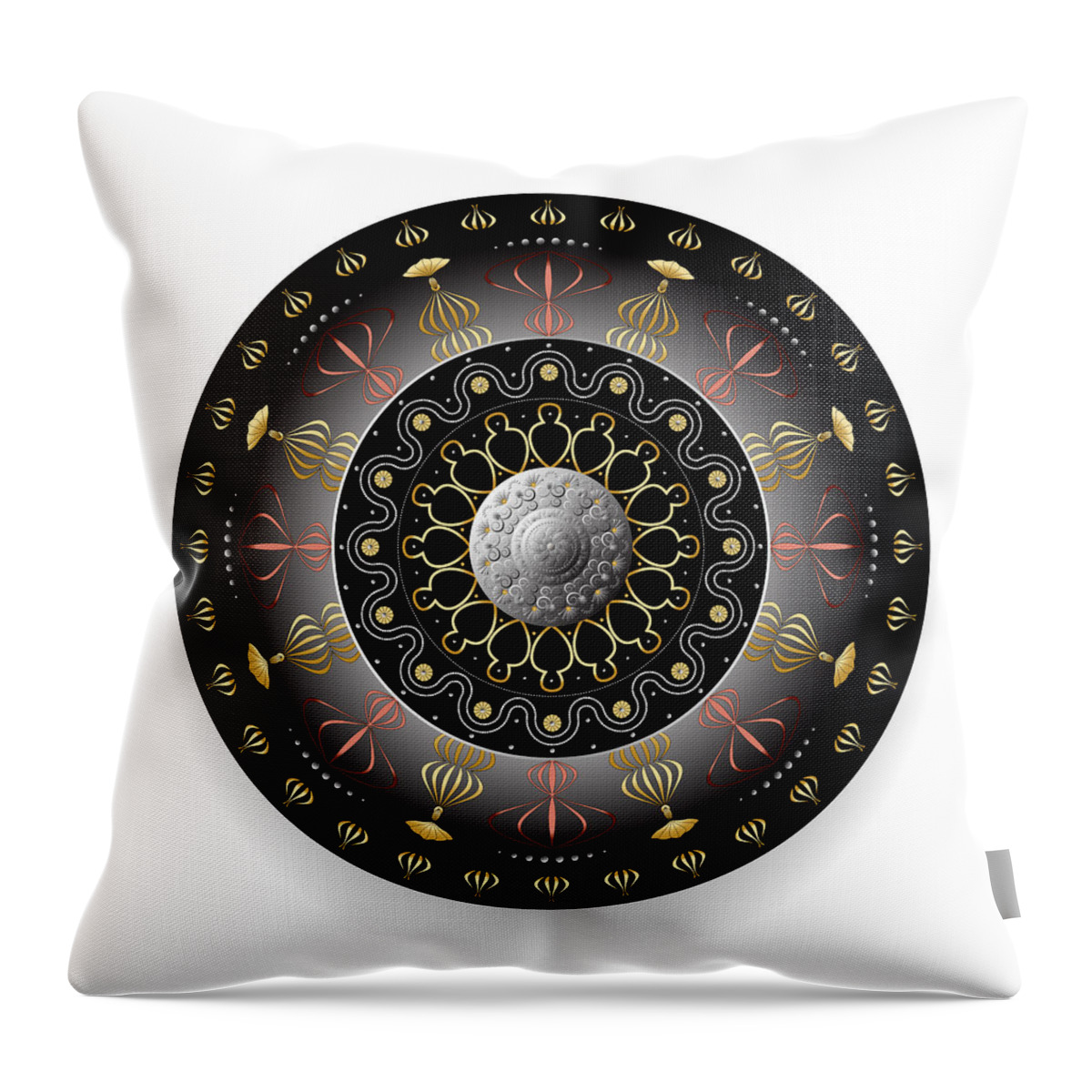 Mandala Throw Pillow featuring the digital art Circulosity No 2926 by Alan Bennington