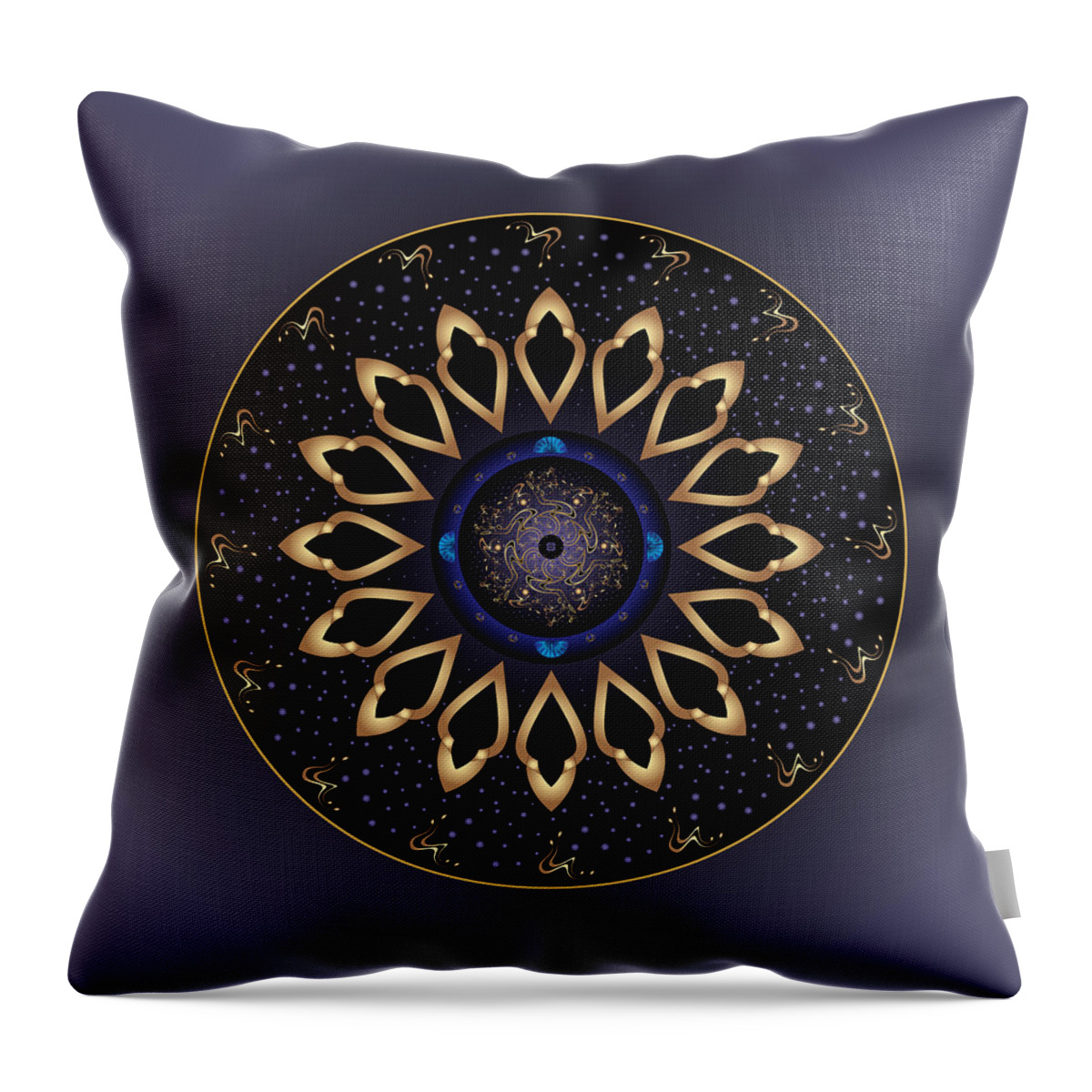 Mandala Throw Pillow featuring the digital art Circulosity No 3138 by Alan Bennington