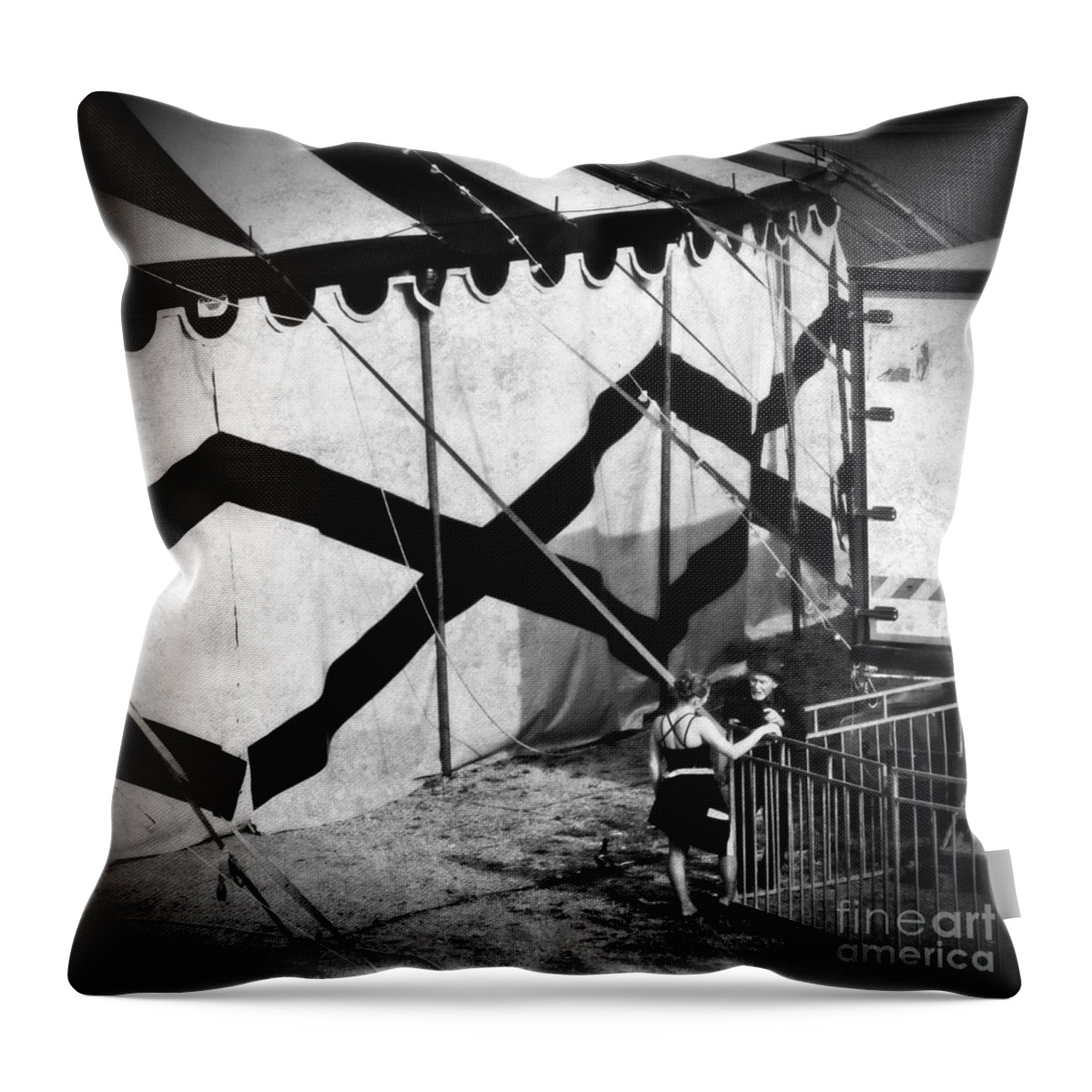 Circus Throw Pillow featuring the photograph Circus conversation by Silvia Ganora