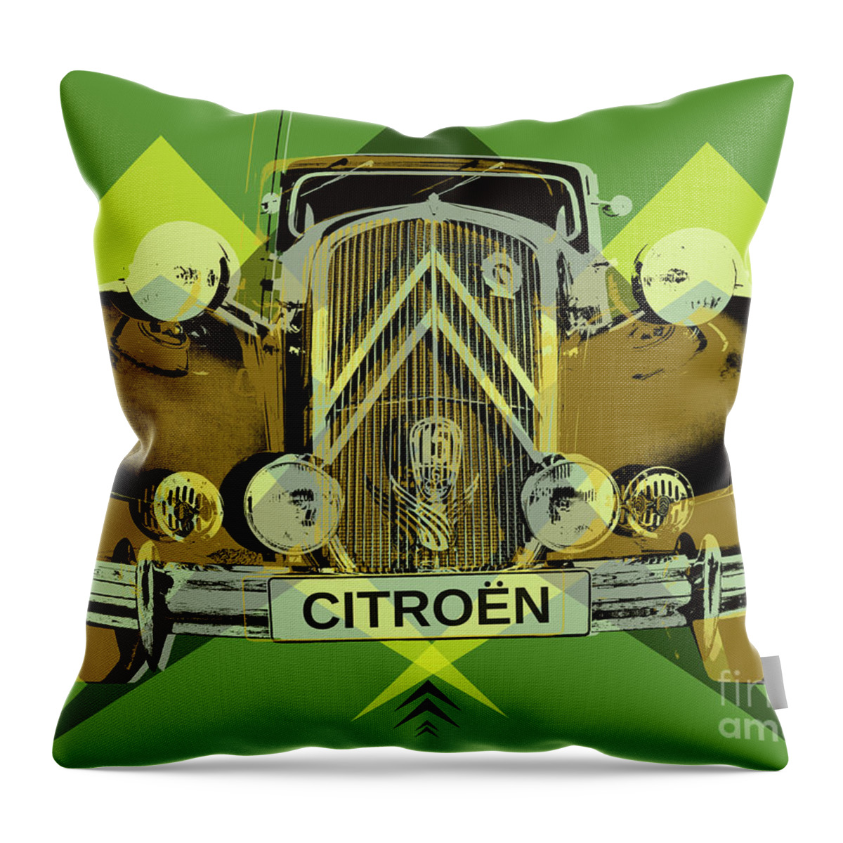 Citroen Throw Pillow featuring the digital art Citroen Traction Avant by Jean luc Comperat
