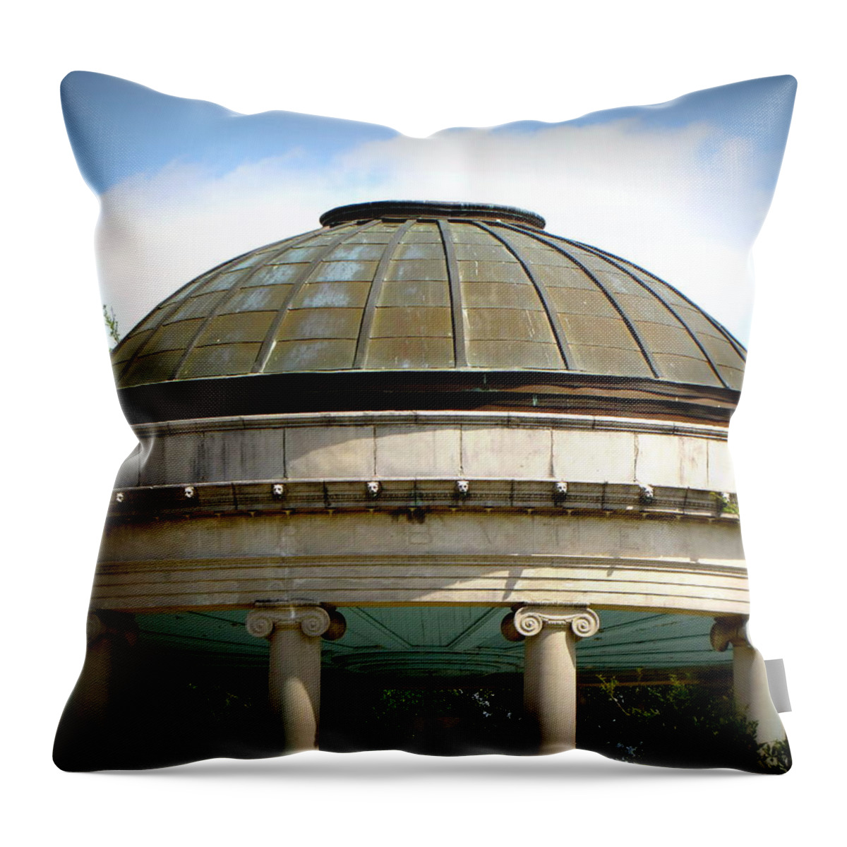 City Throw Pillow featuring the photograph City Park's Popp Bandstand by Beth Vincent