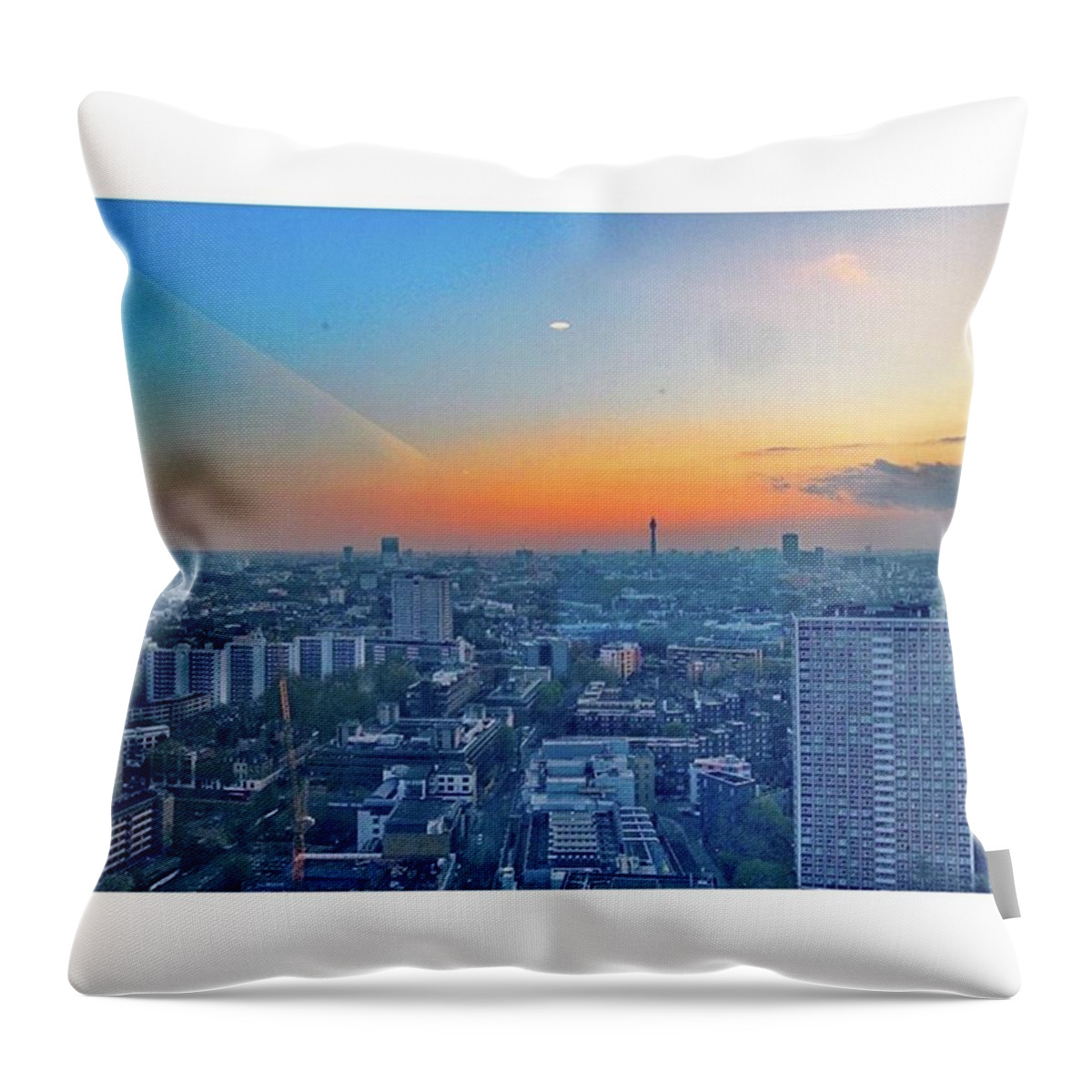 38thfloor Throw Pillow featuring the photograph •city Roads 38th Floor Sky Scraper by Tai Lacroix