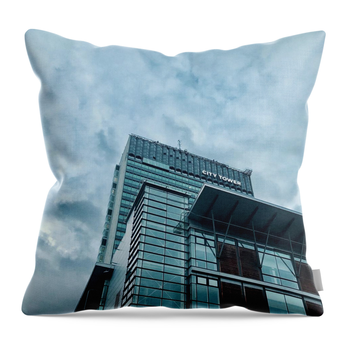 Manchester Throw Pillow featuring the photograph City Tower, Manchester by Jack Thorington