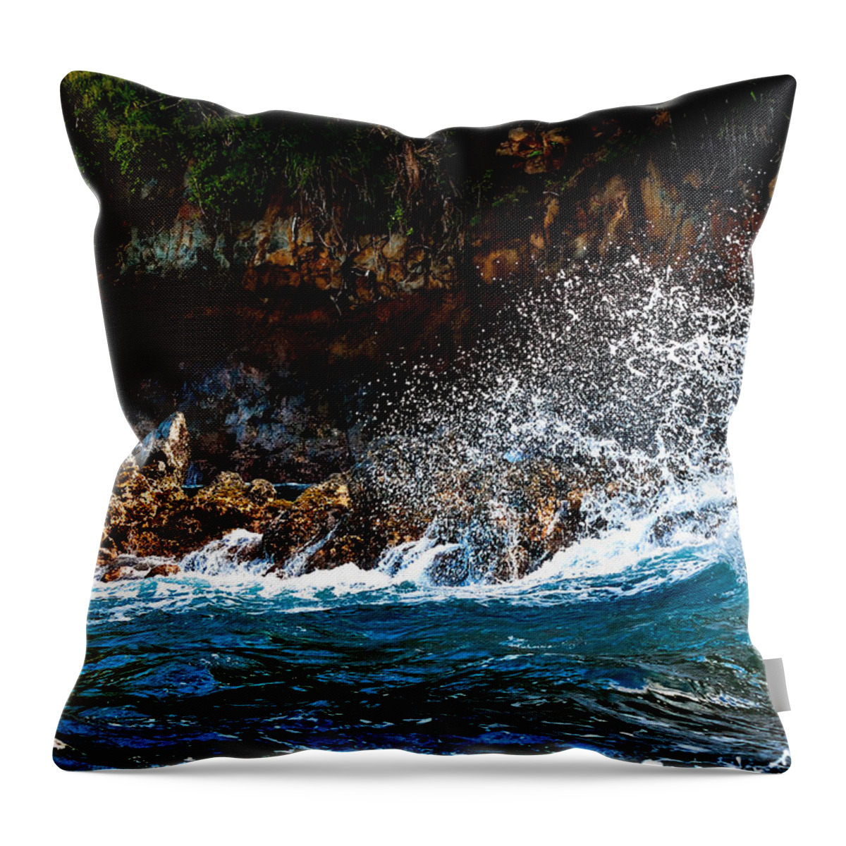 Rocks Throw Pillow featuring the photograph Clashing Nature by Christopher Holmes
