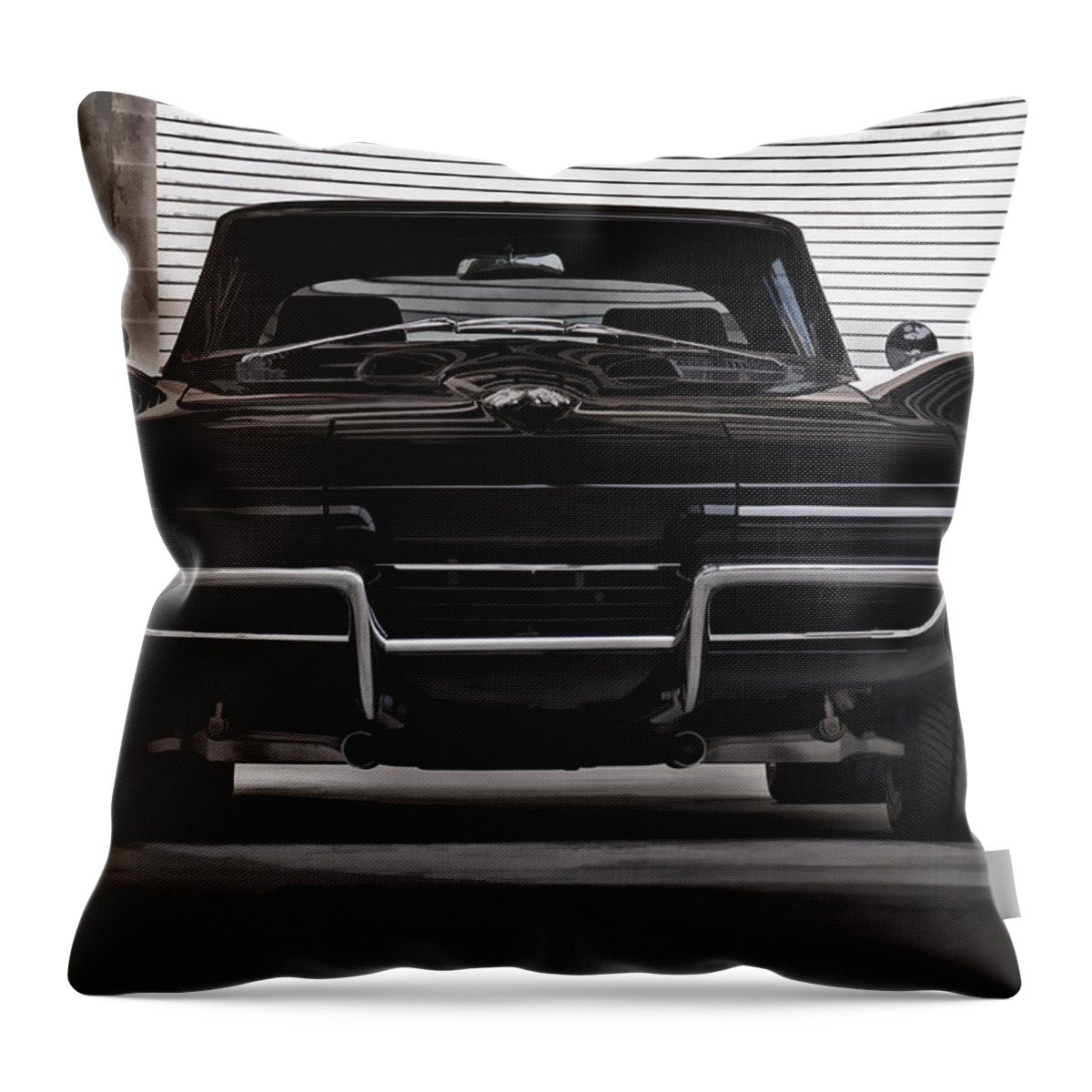 Corvette Throw Pillow featuring the digital art Classic Black by Douglas Pittman
