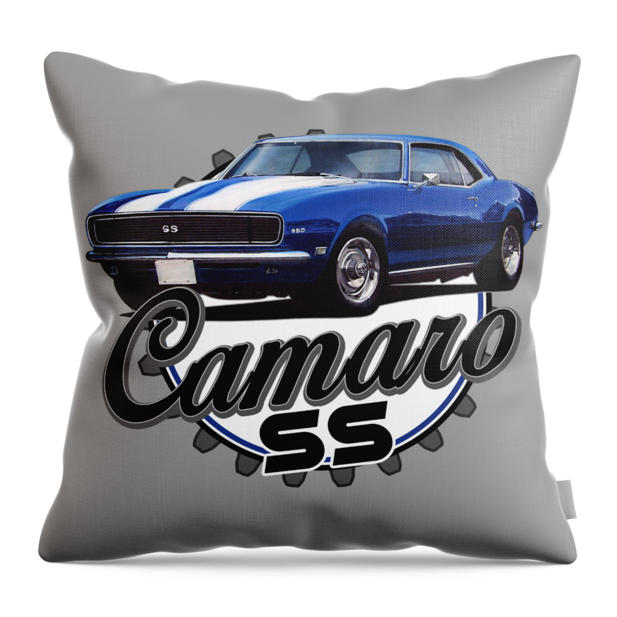 Classic Throw Pillow featuring the digital art Classic Camaro by Paul Kuras