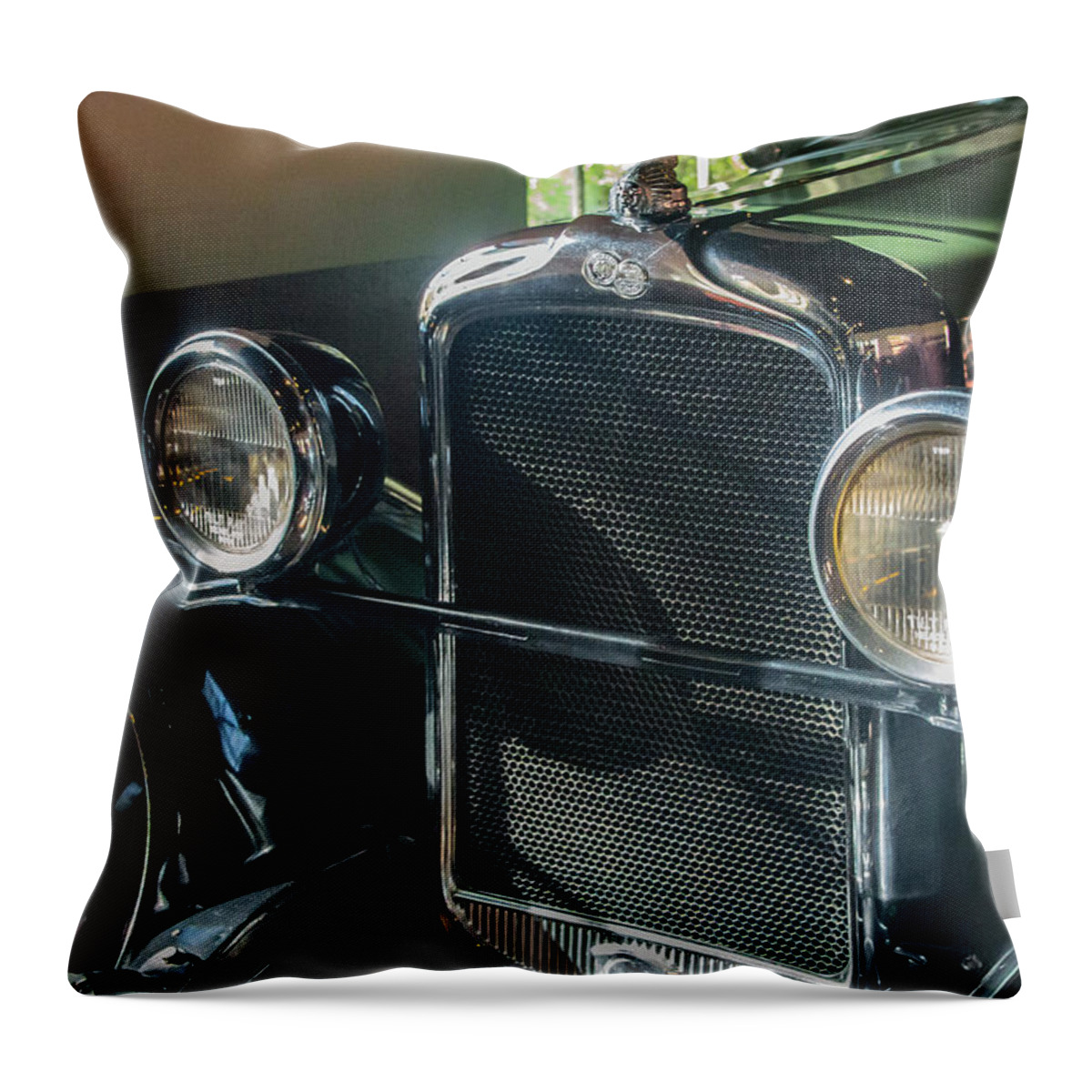 Asheville Throw Pillow featuring the photograph Classic Car Museum, Asheville, NC by Richard Goldman