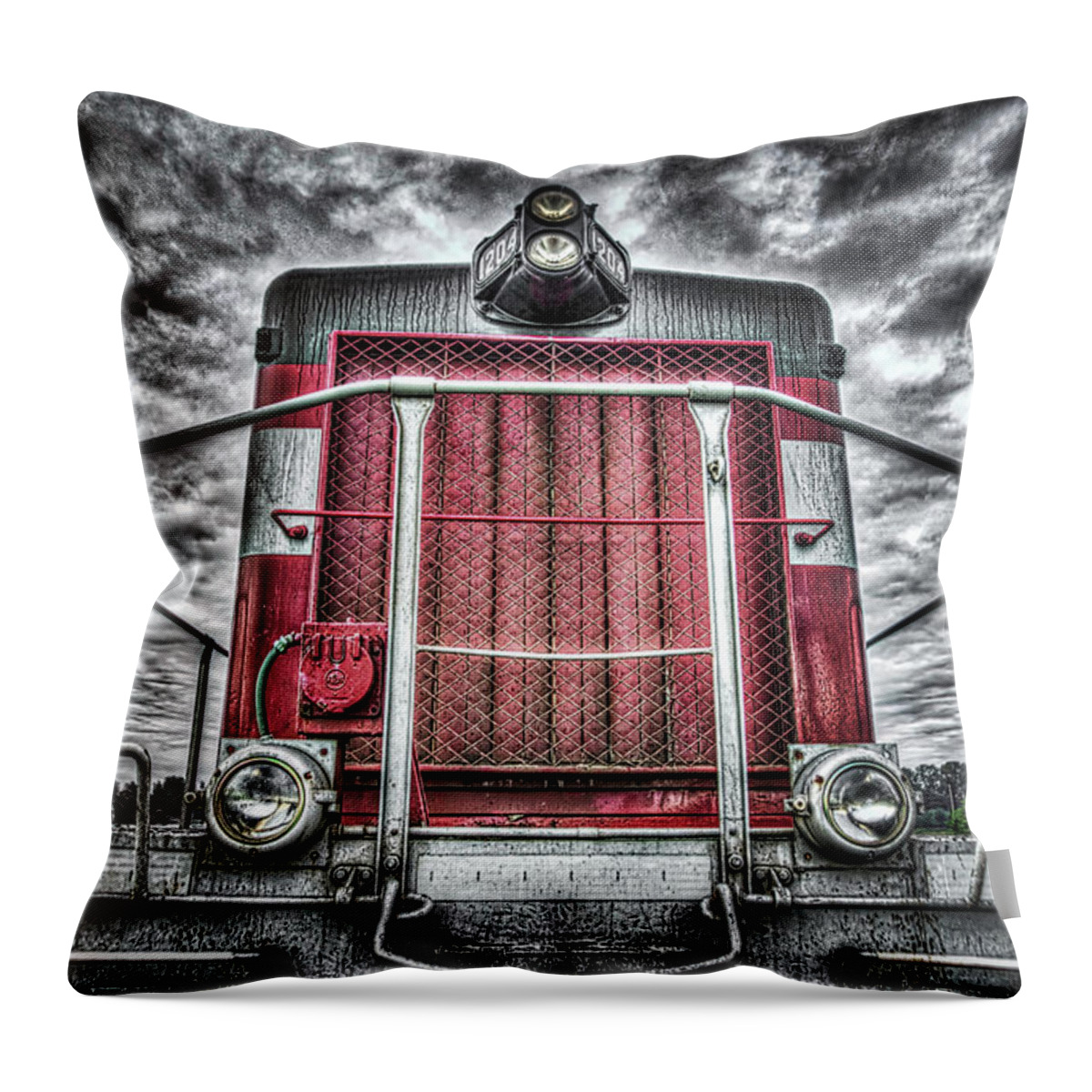 Train Throw Pillow featuring the photograph Classic Locomotive by Spencer McDonald