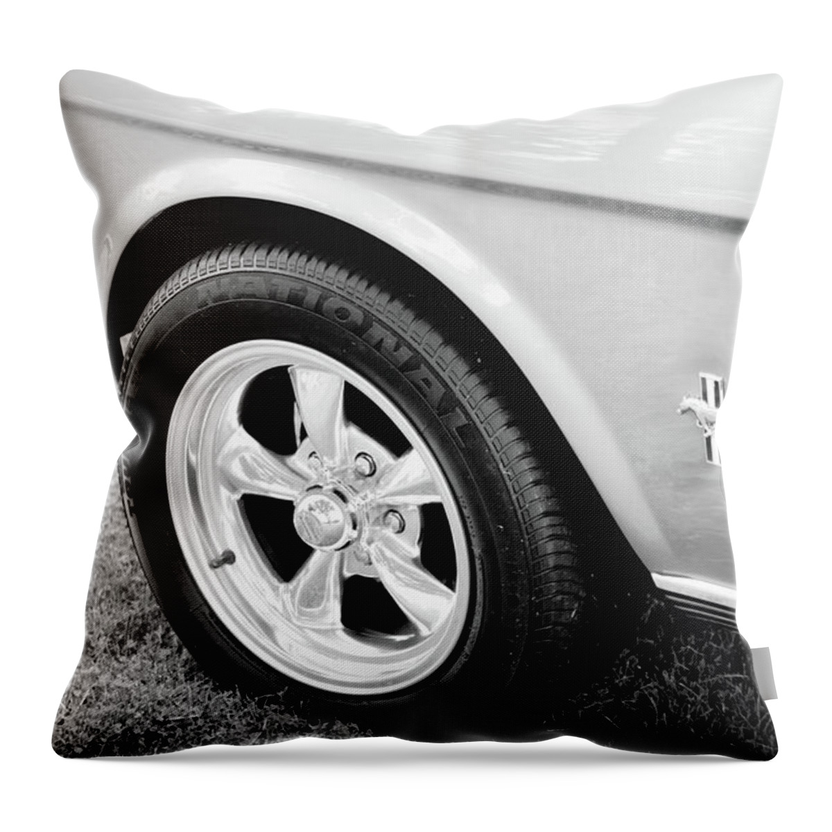 Ford Throw Pillow featuring the photograph Classic Ford Mustang by Klm Studioline