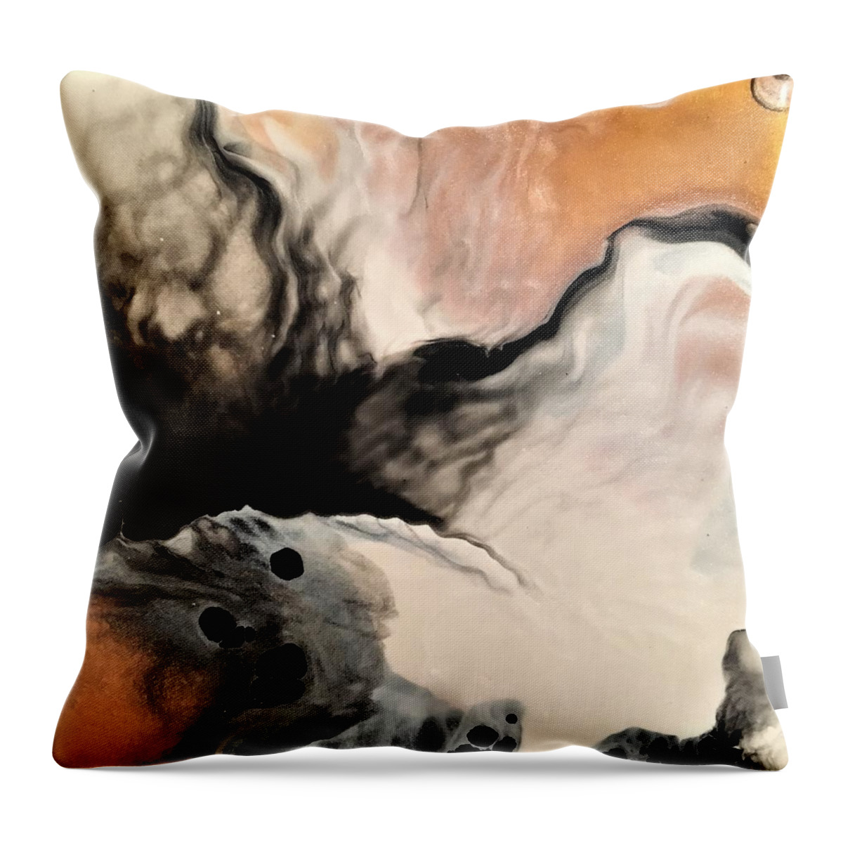 Abstract Throw Pillow featuring the painting Classic by Soraya Silvestri