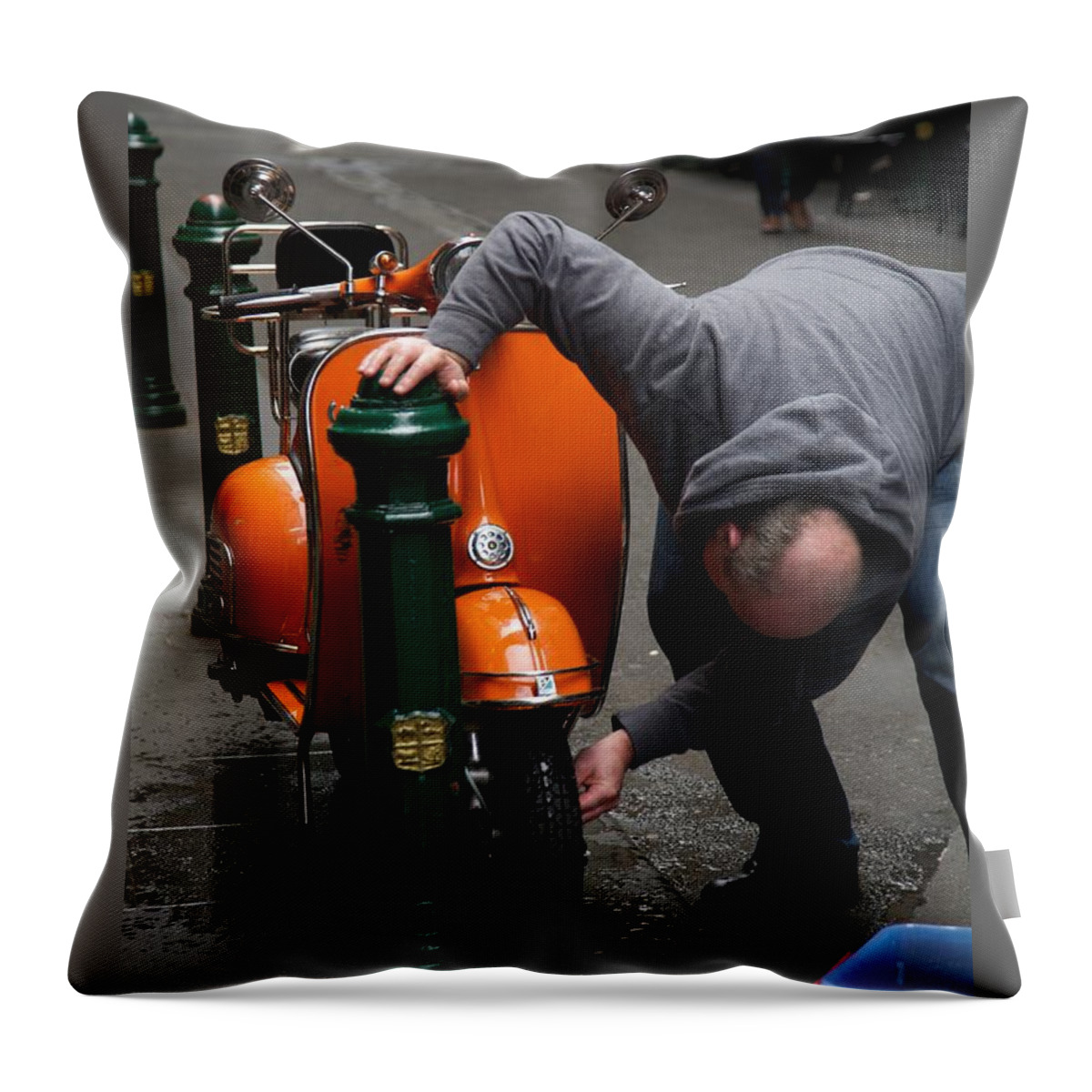 Australia Throw Pillow featuring the photograph Clean Vespa by Lee Stickels