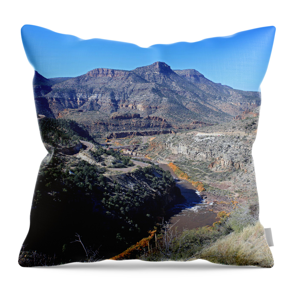 Desert Throw Pillow featuring the photograph Clear and Rugged by Gary Kaylor