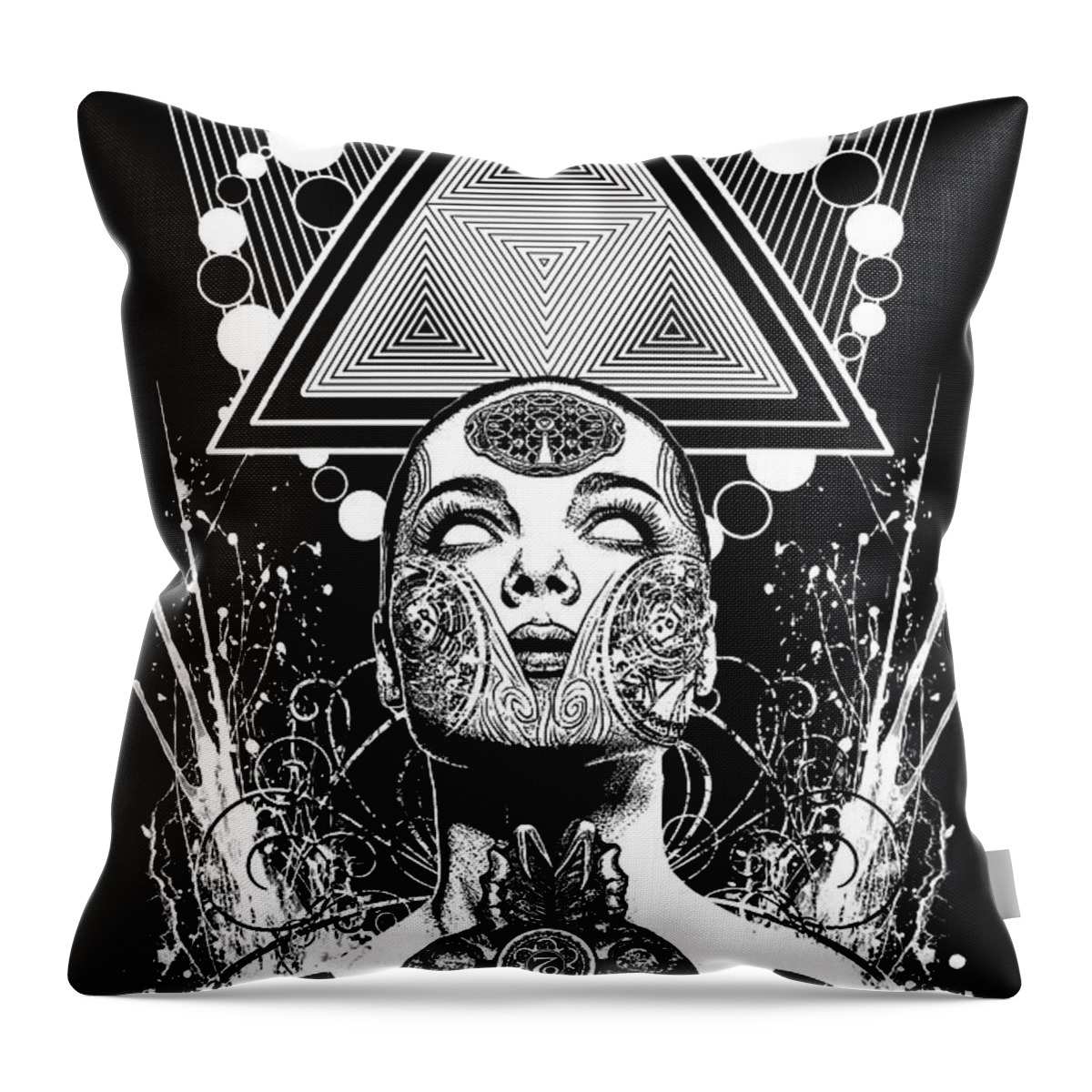 Tony Koehl Throw Pillow featuring the mixed media Clear Vibrations by Tony Koehl