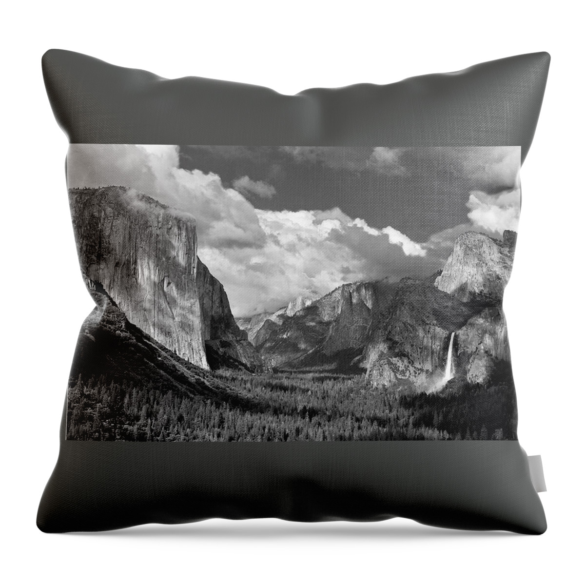 Yosemite Throw Pillow featuring the photograph Clearing Skies Yosemite Valley by Tom and Pat Cory