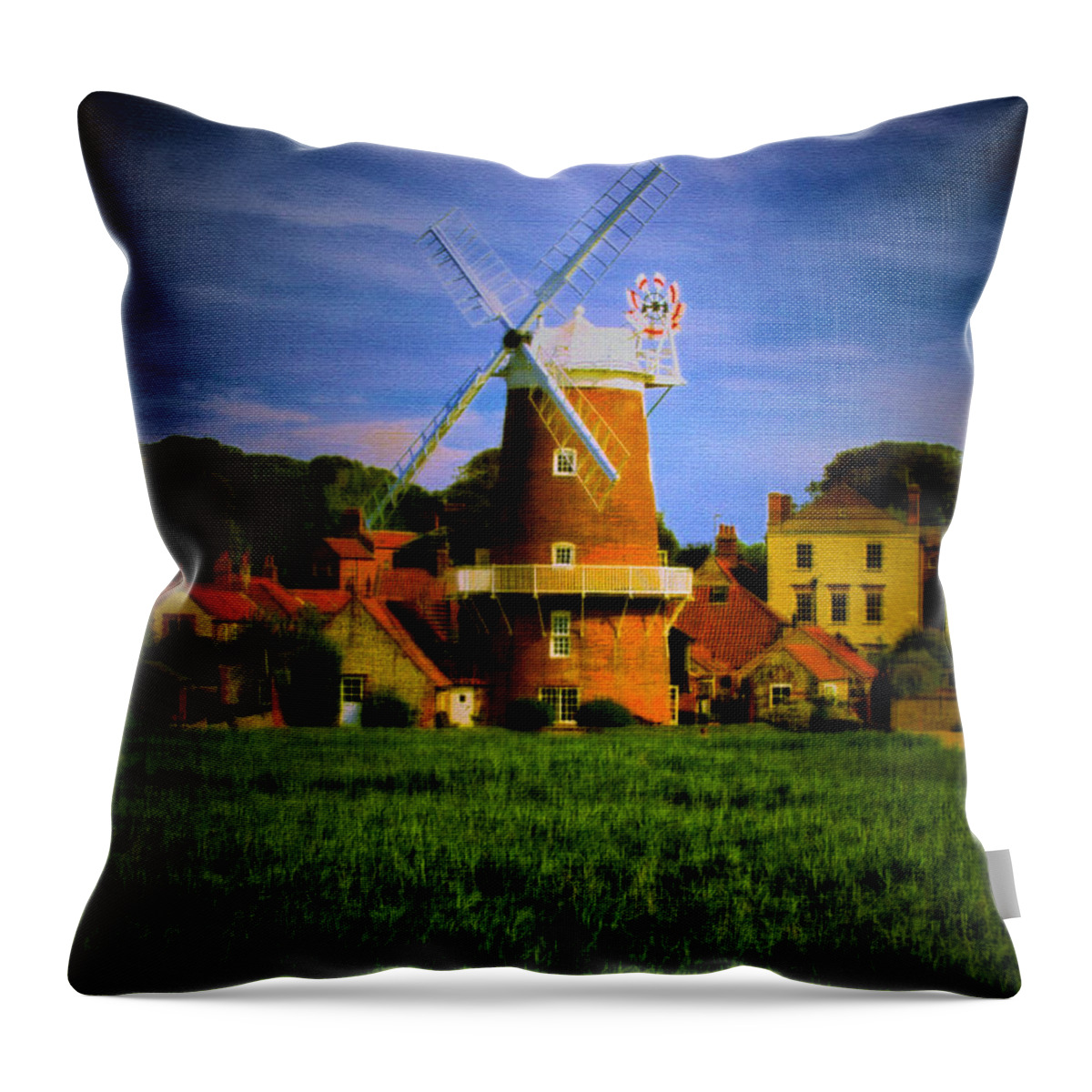 Landscapes Throw Pillow featuring the photograph Cley Mill Norfolk by Mark Egerton
