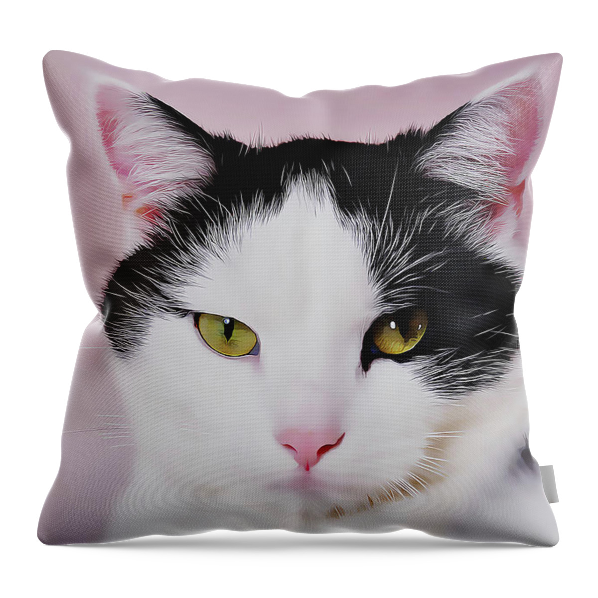 Cloe Throw Pillow featuring the painting Cloe by Harry Warrick