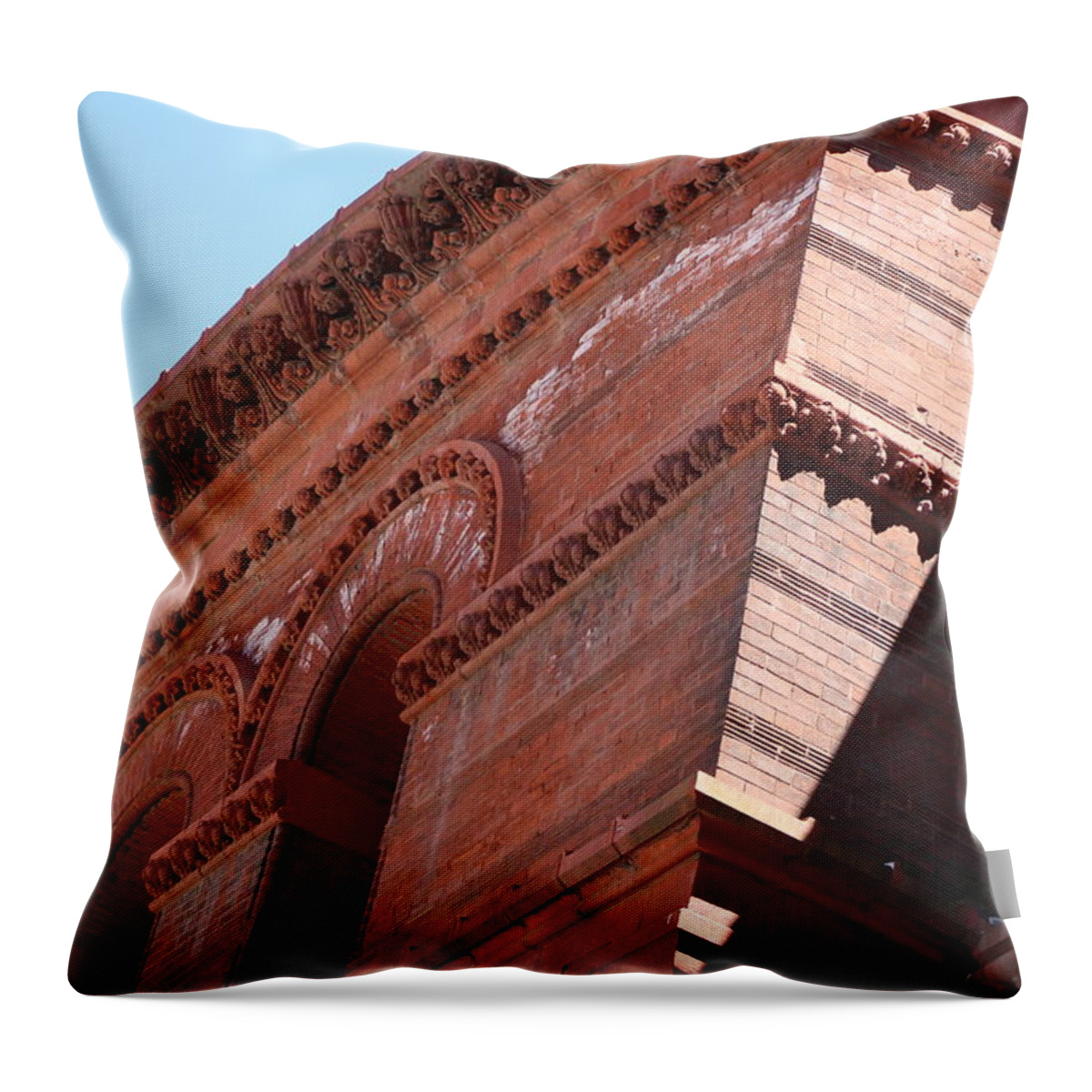 Dearborn Station Throw Pillow featuring the photograph Close Up of Dearborn Station Chicago by Colleen Cornelius