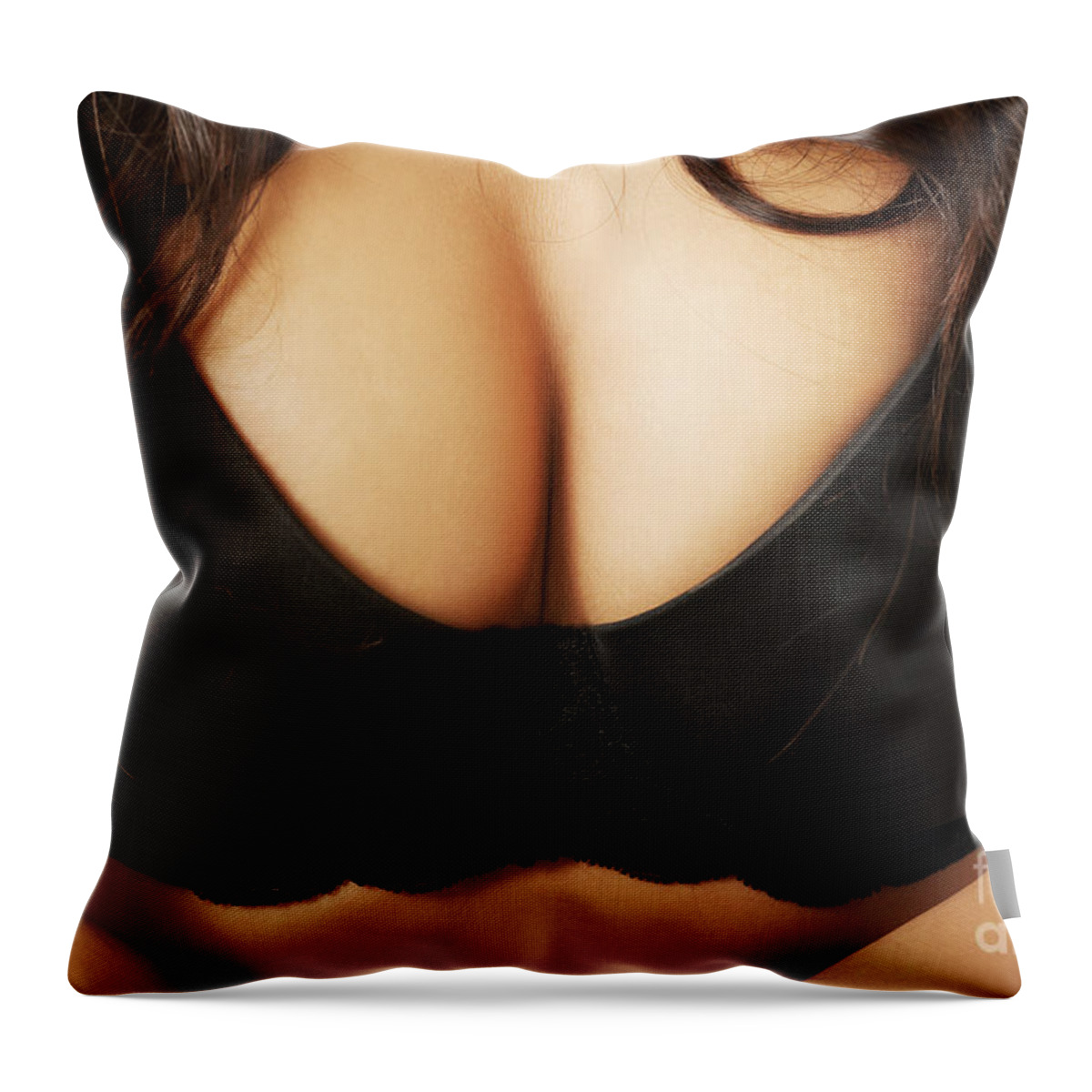 Close up on female boobs in black bra Weekender Tote Bag by Piotr Marcinski  - Fine Art America