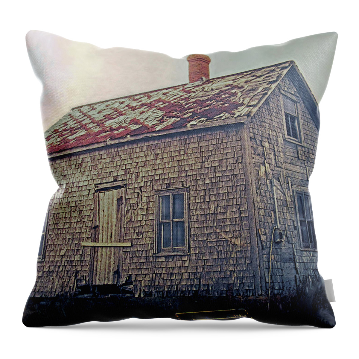 Shack Throw Pillow featuring the photograph Closed by Ian MacDonald