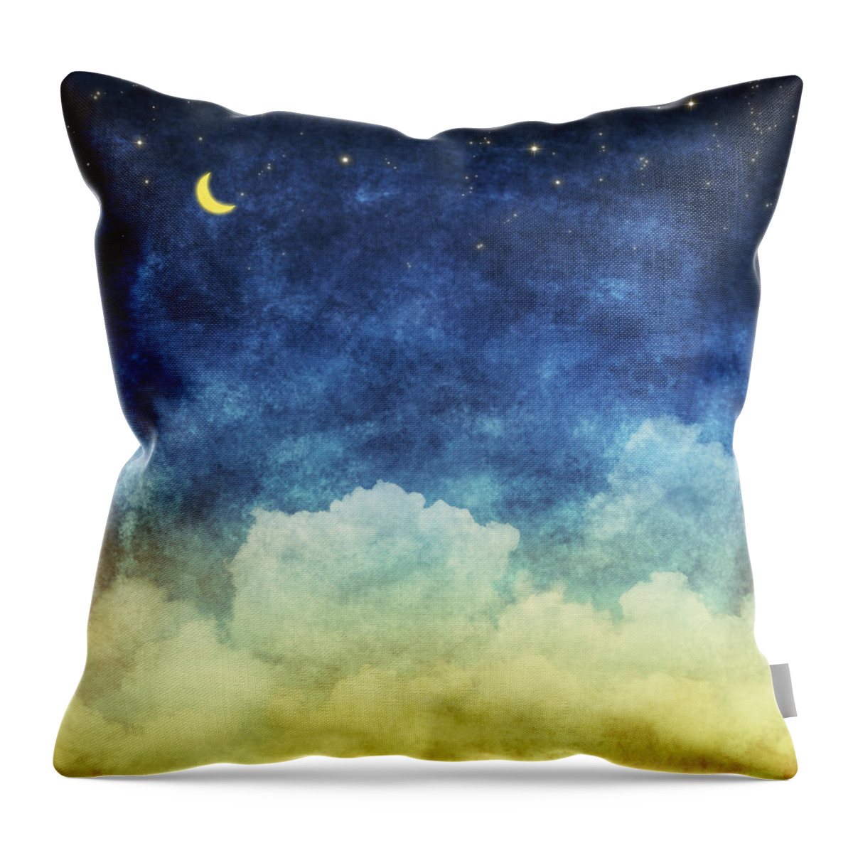 Art Throw Pillow featuring the painting Cloud And Sky At Night by Setsiri Silapasuwanchai