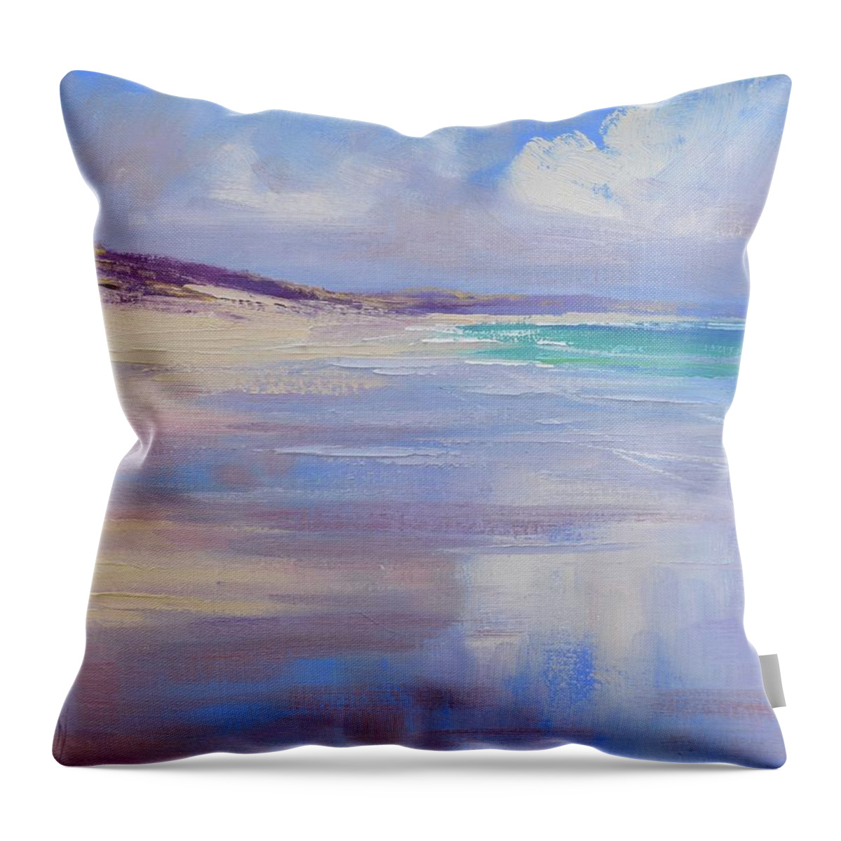 Nature Throw Pillow featuring the painting Cloud reflections by Graham Gercken