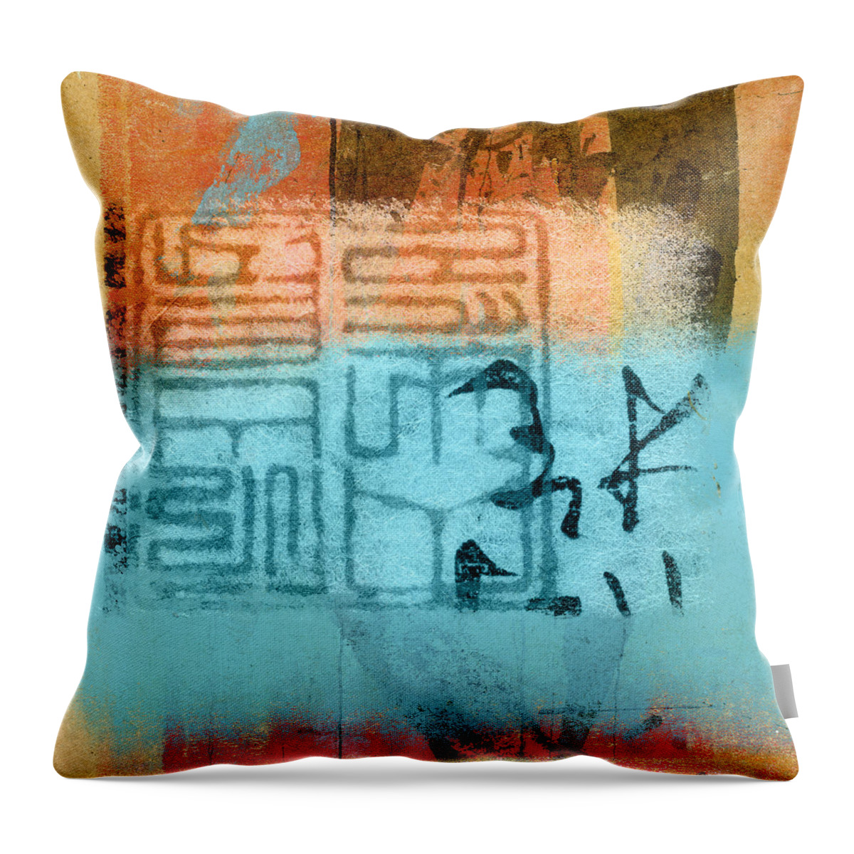 Calligraphy Throw Pillow featuring the photograph Clouded Calligraphy by Carol Leigh