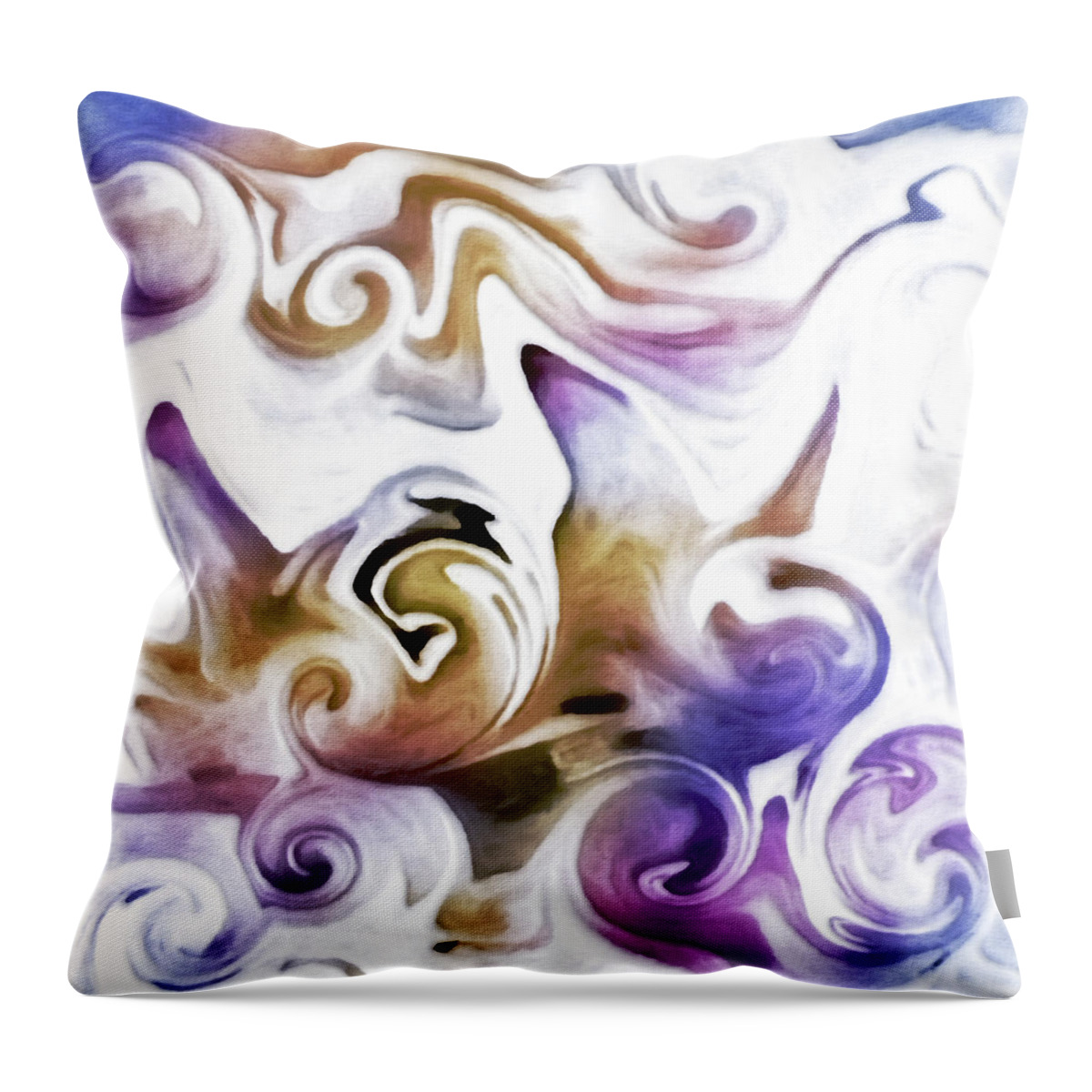 Abstract Throw Pillow featuring the digital art Clouded Dreams by DiDesigns Graphics