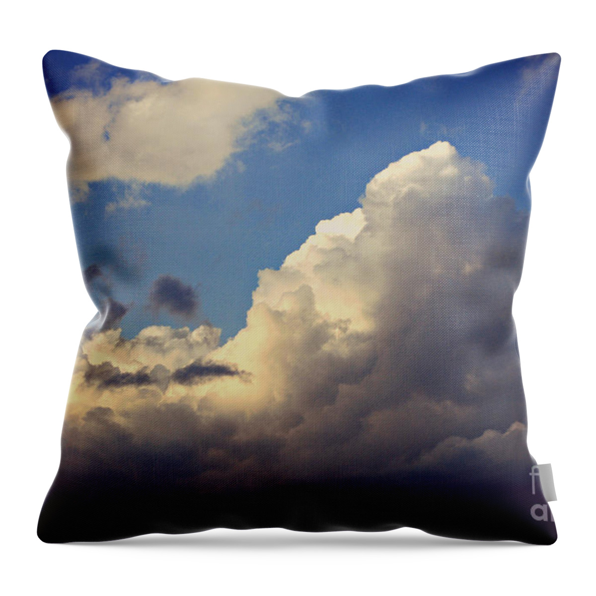 Clouds Throw Pillow featuring the photograph Clouds-3 by Paulette B Wright