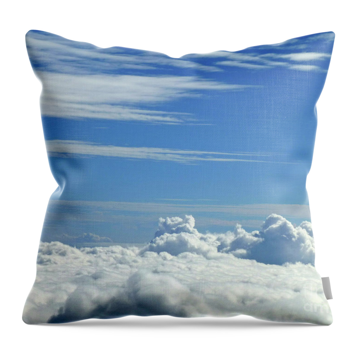 Photography Throw Pillow featuring the photograph Clouds and sky M4 by Francesca Mackenney