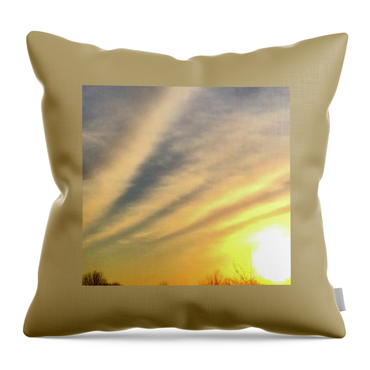 Clouds Throw Pillow featuring the photograph Clouds and Sun by Sumoflam Photography