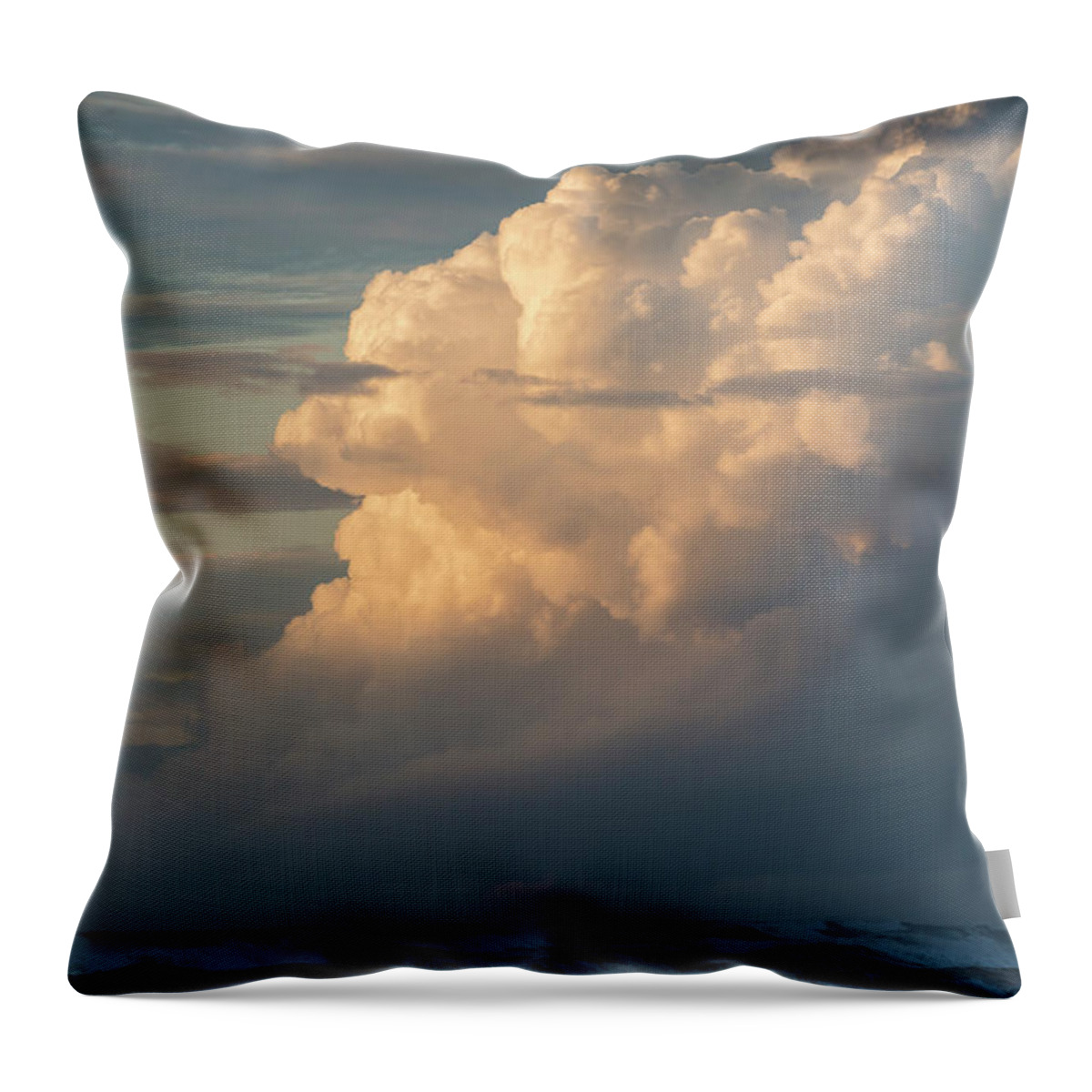Clouds Throw Pillow featuring the photograph Clouds and Surf by Robert Potts