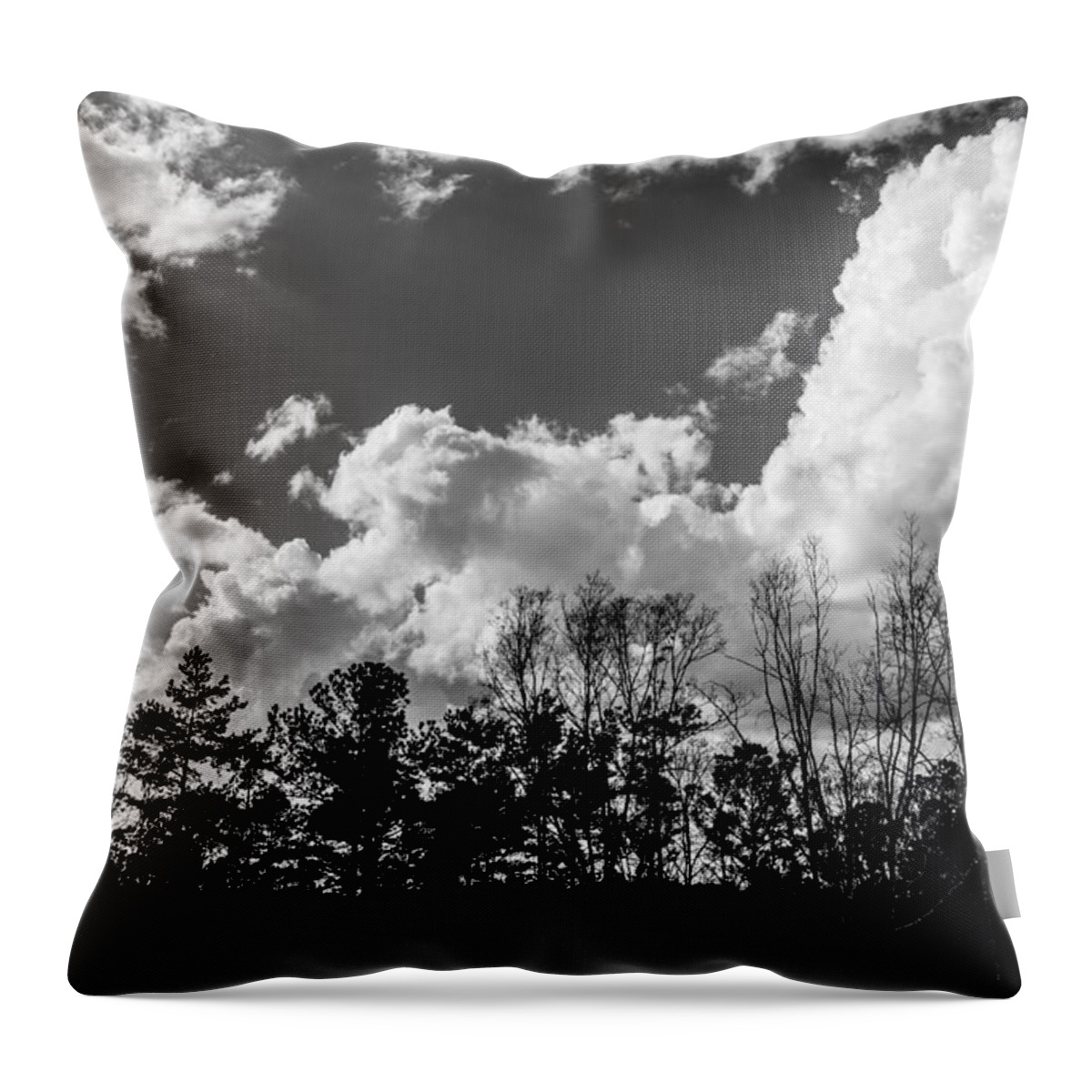 Dark Clouds Throw Pillow featuring the photograph Clouds by James L Bartlett