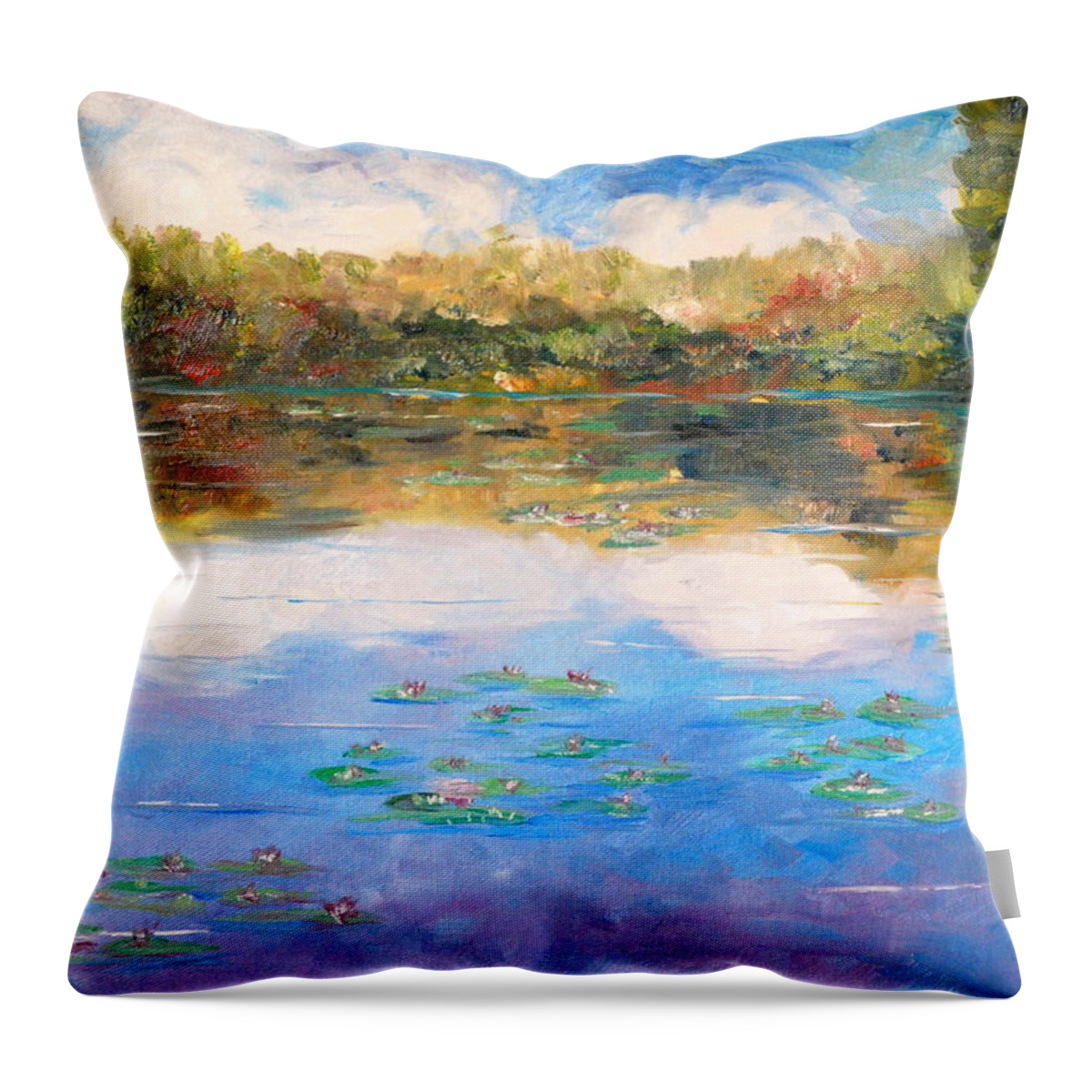 Clouds Throw Pillow featuring the painting Clouds by Phil Burton