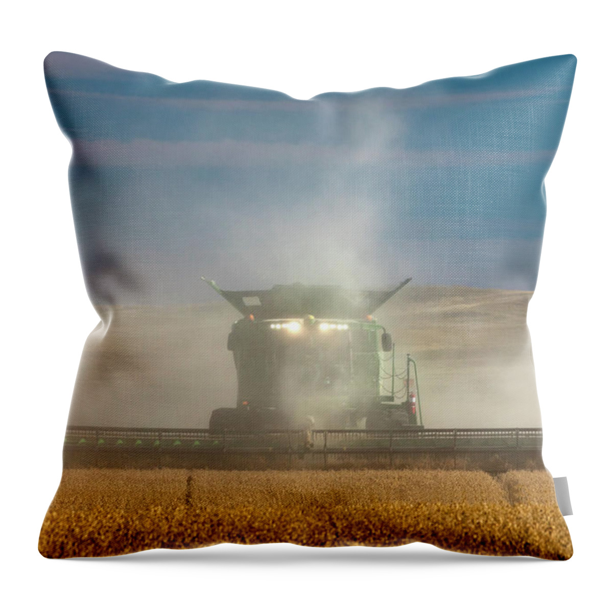 Chickpeas Throw Pillow featuring the photograph Cloudy Cutting by Todd Klassy