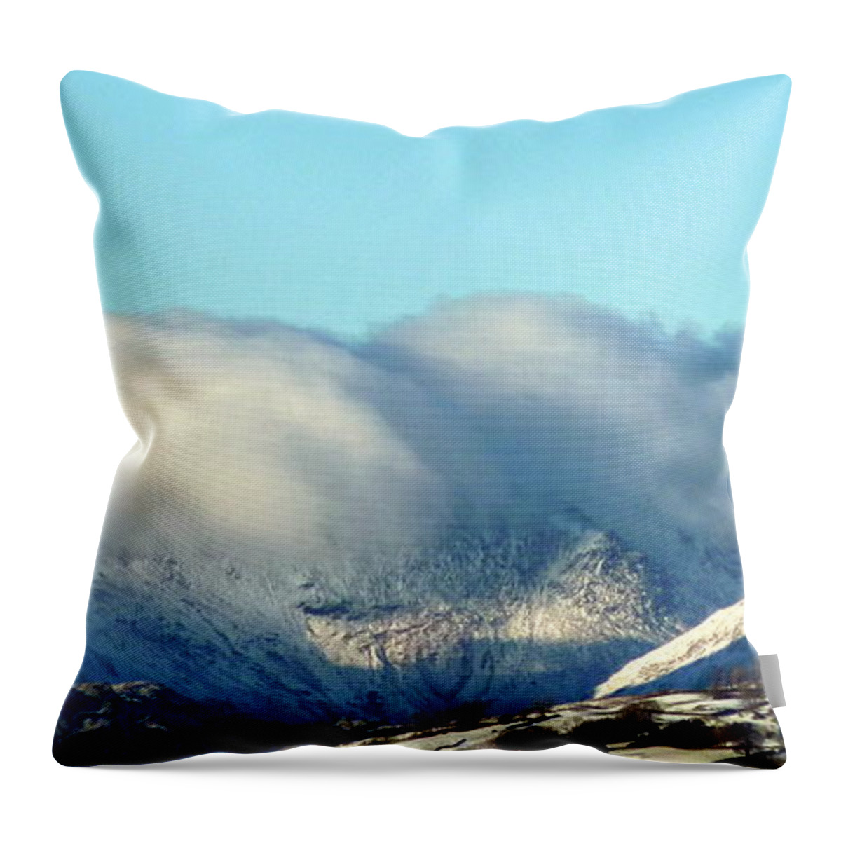 Clouds Throw Pillow featuring the photograph Cloudy mountains by Lukasz Ryszka